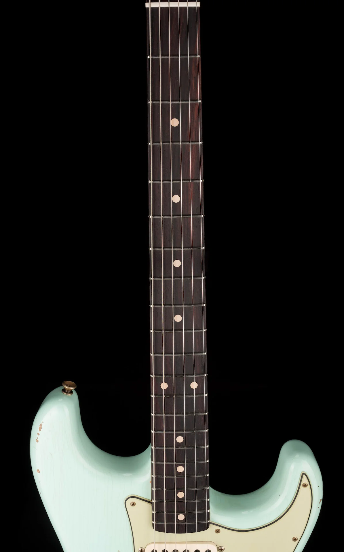 Pre Owned 2022 Fender Custom Shop ‘62 Stratocaster Relic Faded Surf Green - Image 11