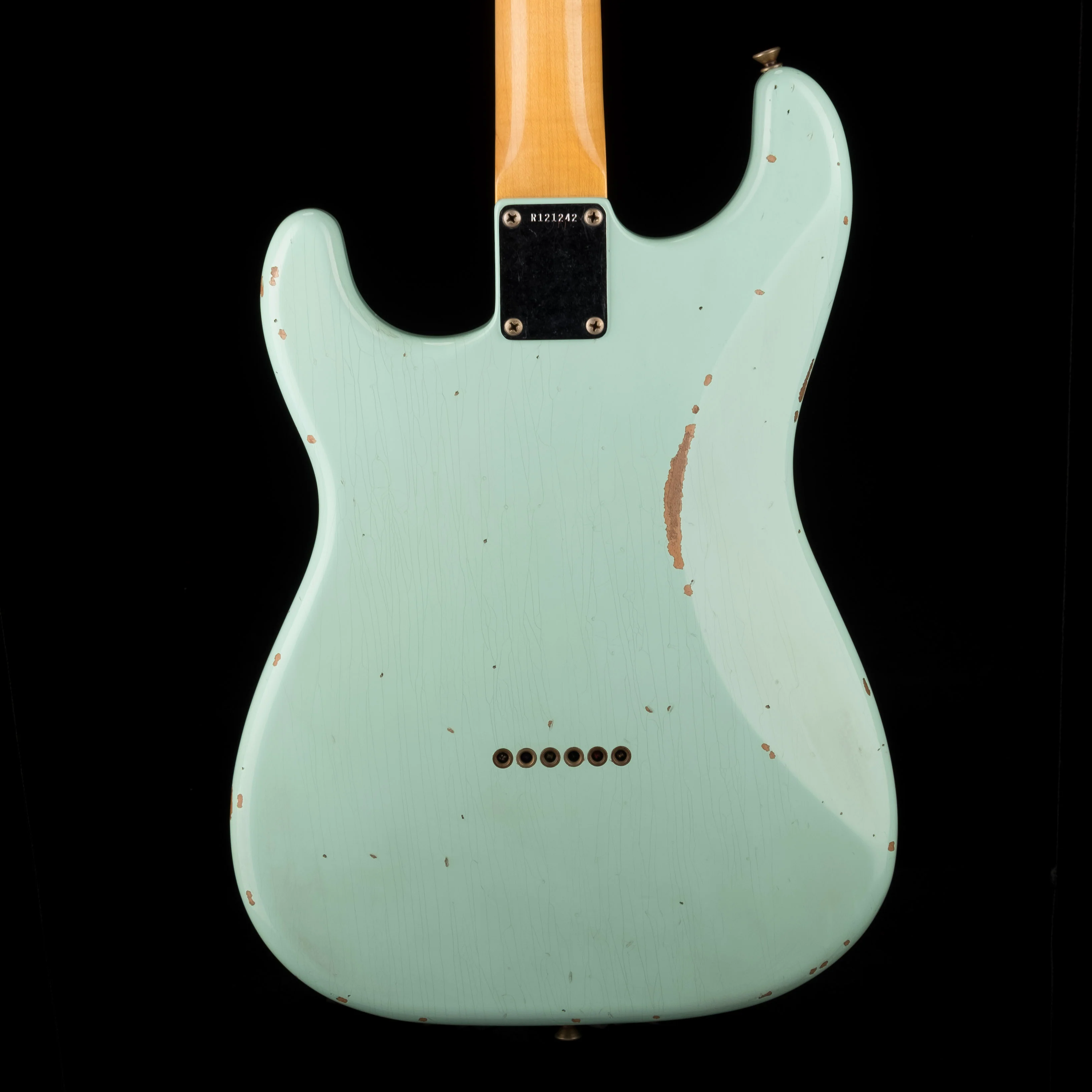 Pre Owned 2022 Fender Custom Shop ‘62 Stratocaster Relic Faded Surf Green - Image 12