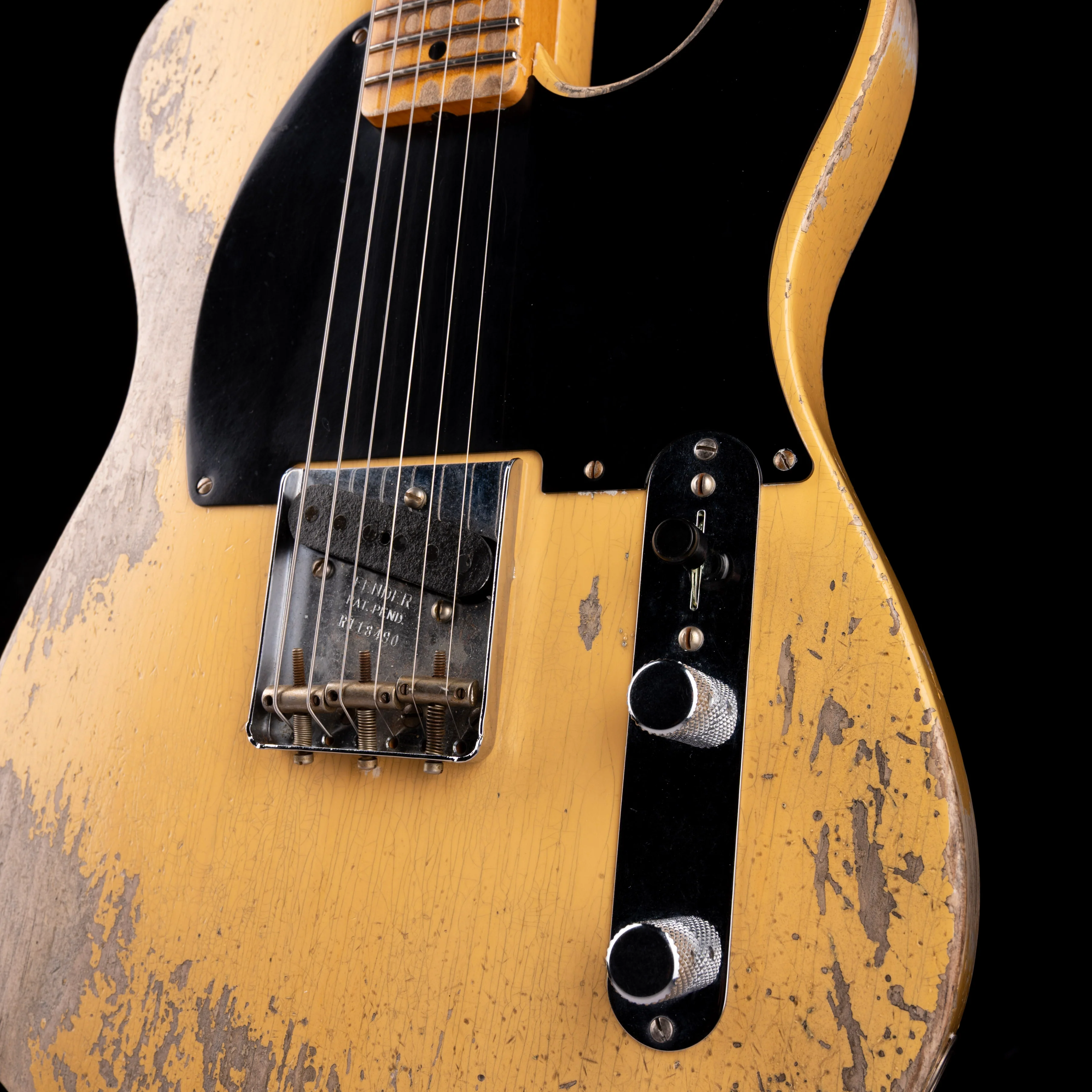 Pre Owned 2022 Fender Custom Shop Limited Edition 50's Pine Esquire, Super Heavy Relic Nocaster Blonde With OHSC - Image 5