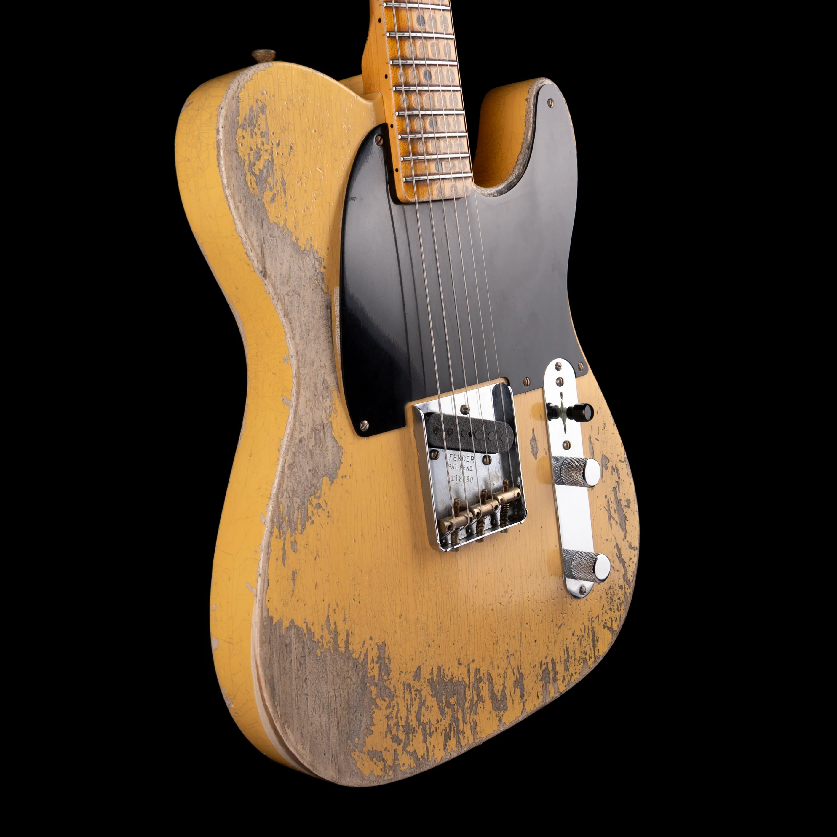Pre Owned 2022 Fender Custom Shop Limited Edition 50's Pine Esquire, Super Heavy Relic Nocaster Blonde With OHSC - Image 6
