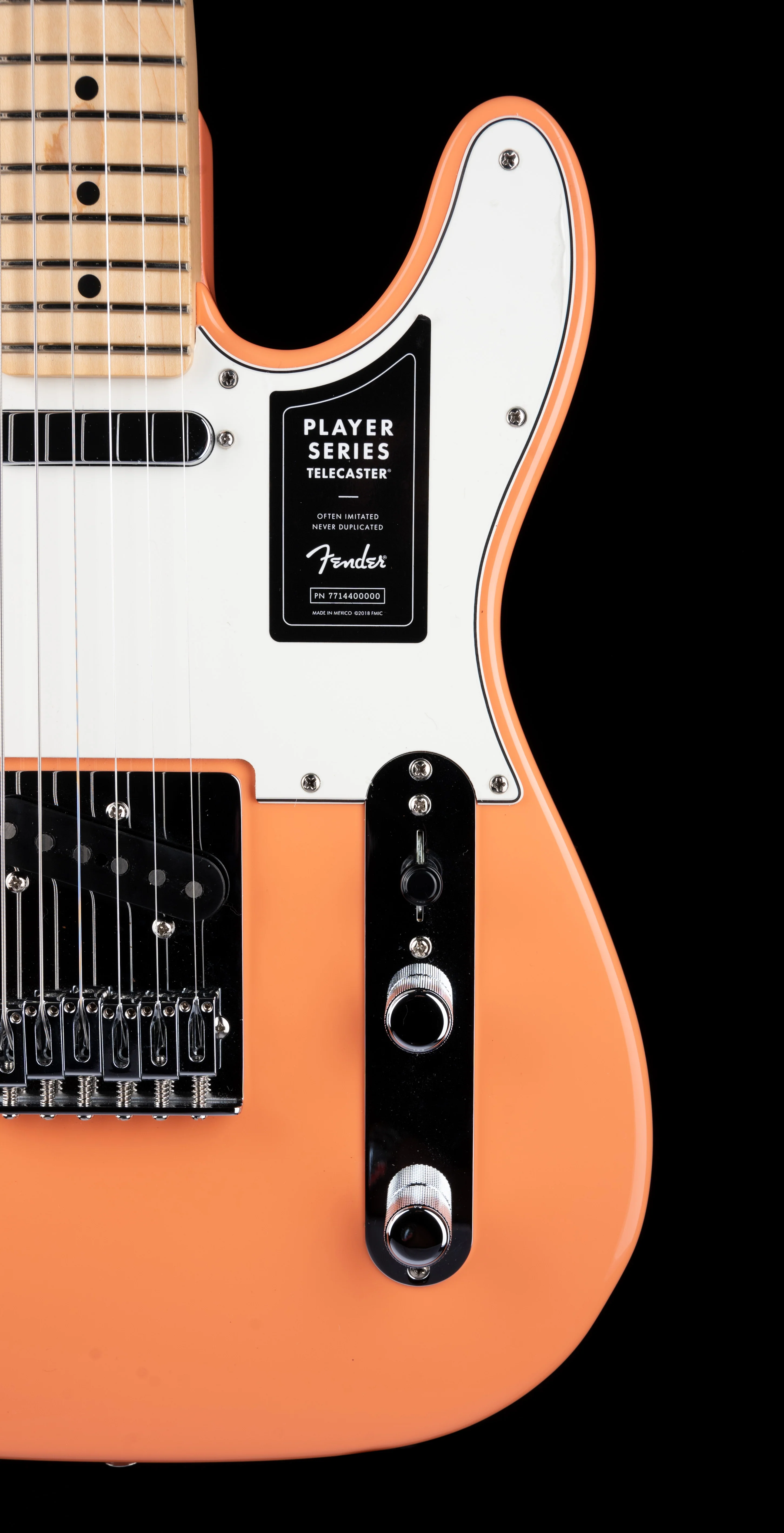 Pre Owned 2022 Fender Limited Edition Player Series Telecaster Pacific Peach With Gig Bag - Image 8