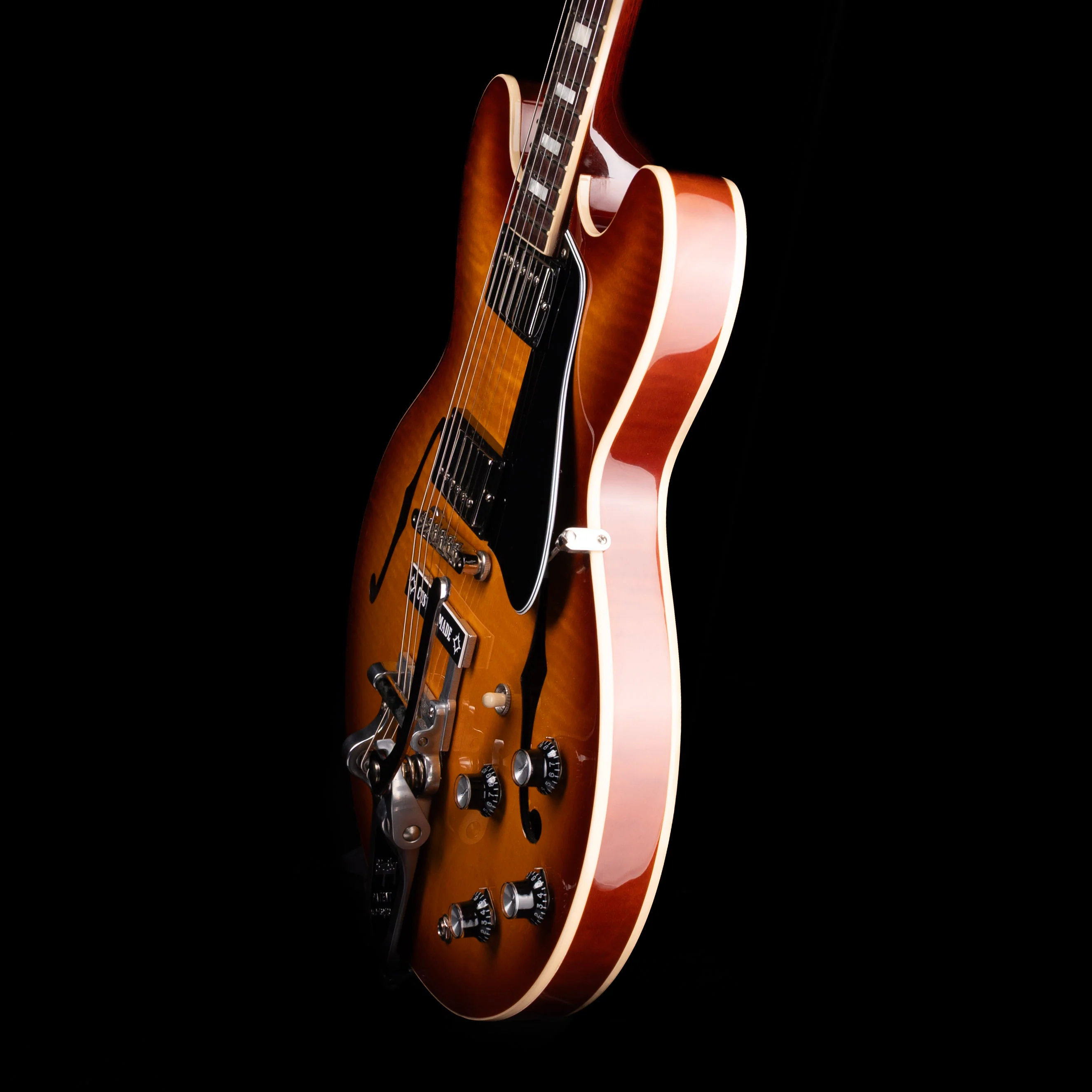 Pre-Owned 2022 Gibson ES-335 Figured Iced Tea with OHSC - Image 4