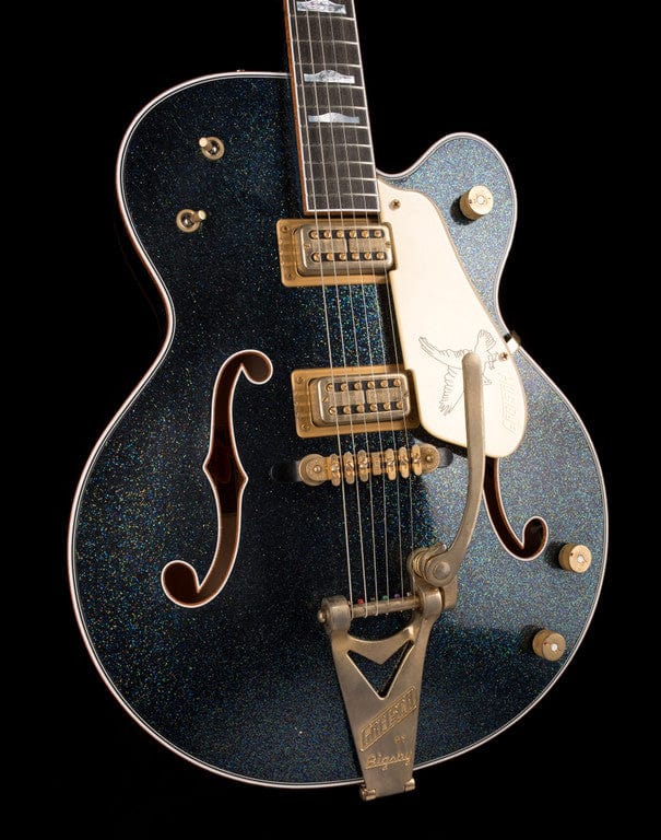Pre-Owned 2022 Gretsch Custom Shop Masterbuilt Stephen Stern G6136CS Relic Black Holoflake Falcon with OHSC - Image 10