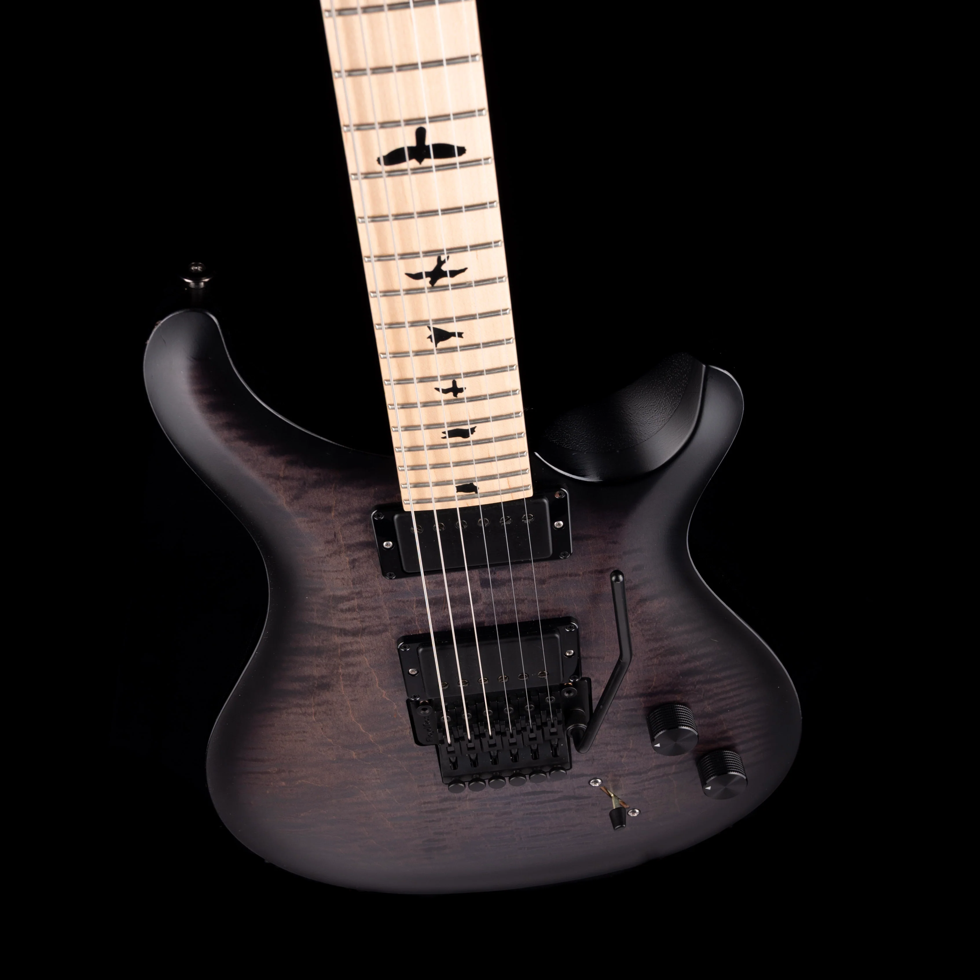 Pre Owned 2022 PRS Dustie Waring CE 24 Custom Color Gray Black Smokewrap Burst with Gig Bag - Image 3