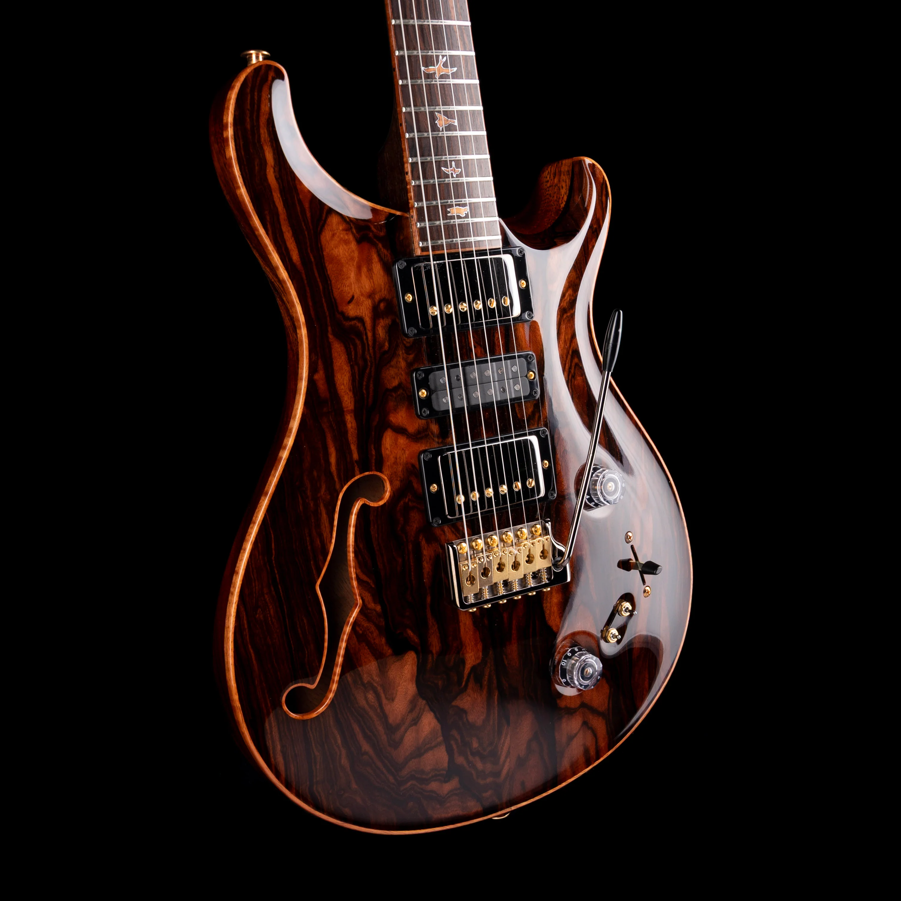 Pre Owned 2022 PRS Private Stock Special Semi-Hollow Macassar Ebony Top With OHSC - Image 6
