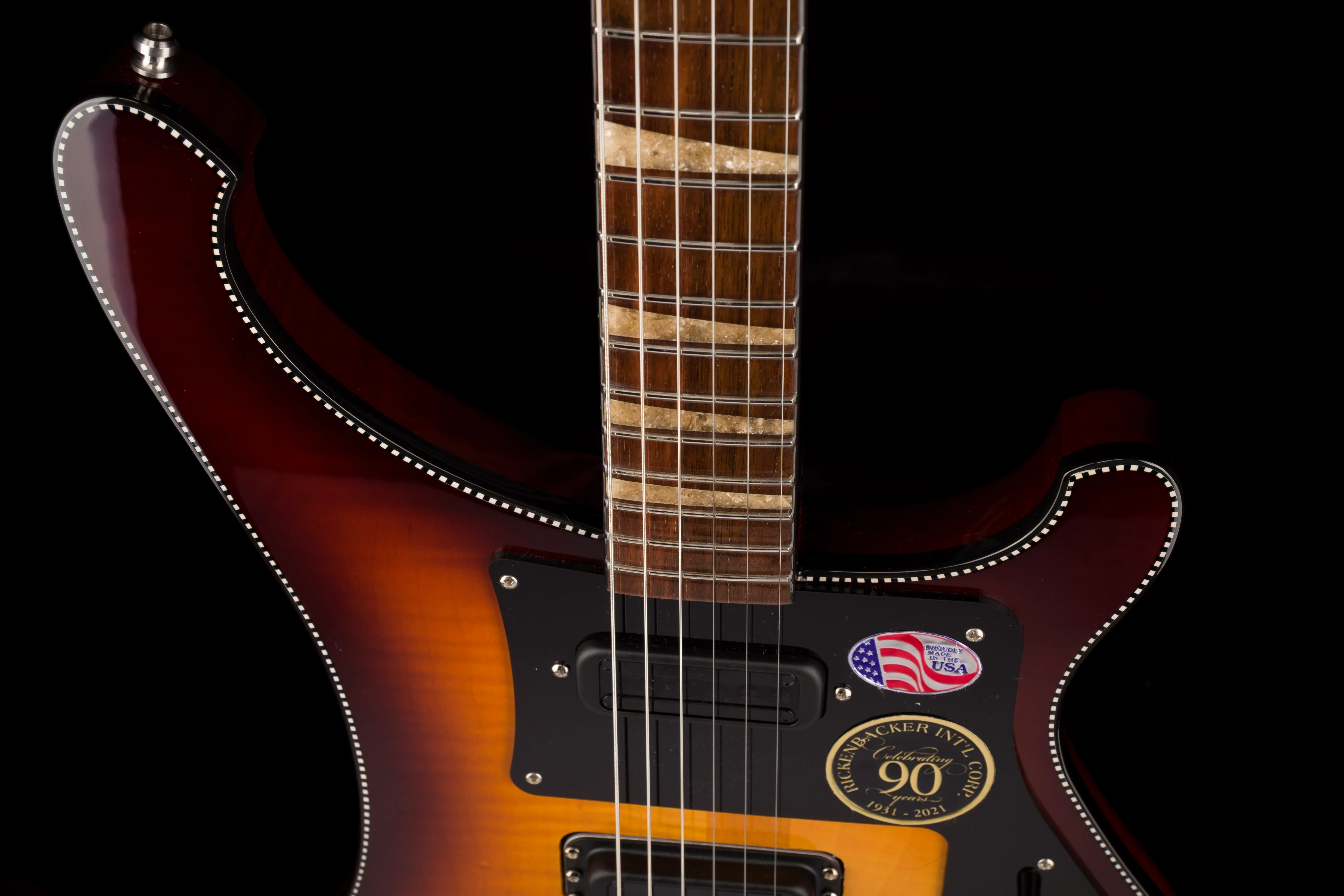 Pre Owned 2022 Rickenbacker Limited Edition 90th Anniversary 480XC TBG TobaccoGlo Guitar With OHSC - Serial # 22 17794 - Image 3