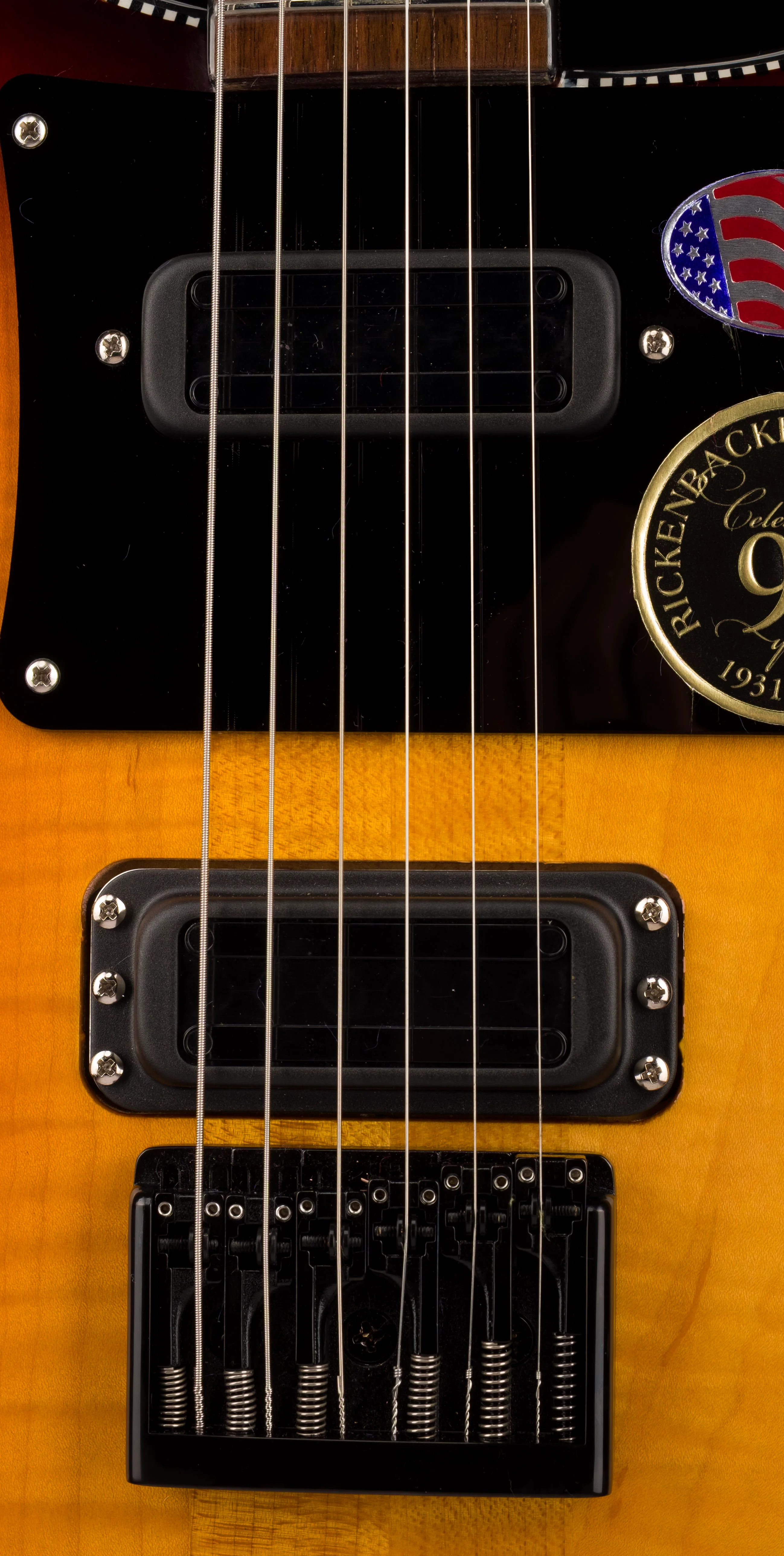 Pre Owned 2022 Rickenbacker Limited Edition 90th Anniversary 480XC TBG TobaccoGlo Guitar With OHSC - Serial # 22 17794 - Image 7