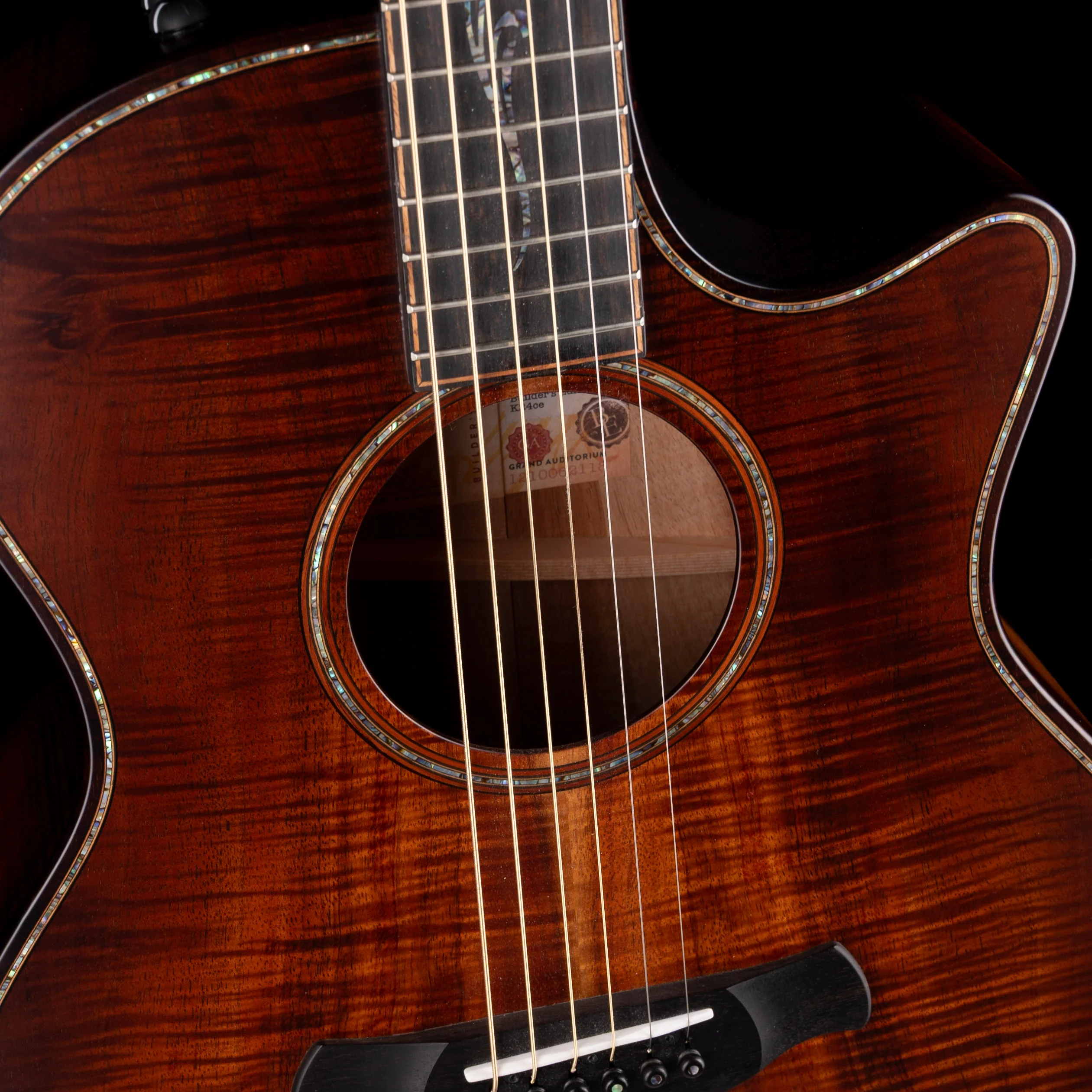 Pre Owned 2022 Taylor Builder's Edition K24ce AA Koa Kona Burst with OHSC - Image 5