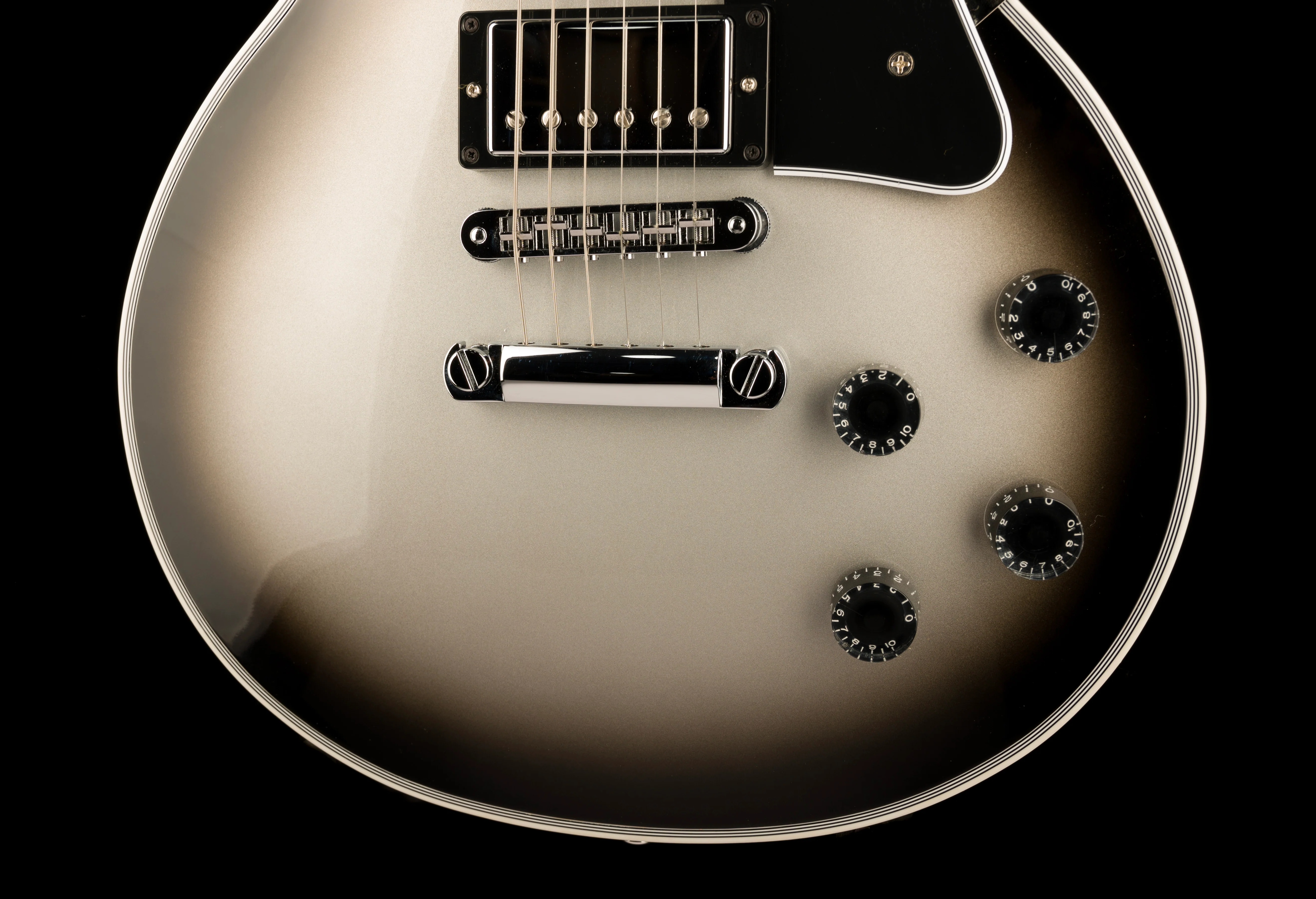 Pre Owned 2023 Gibson Custom Shop Les Paul Custom Silverburst With OHSC - Image 5