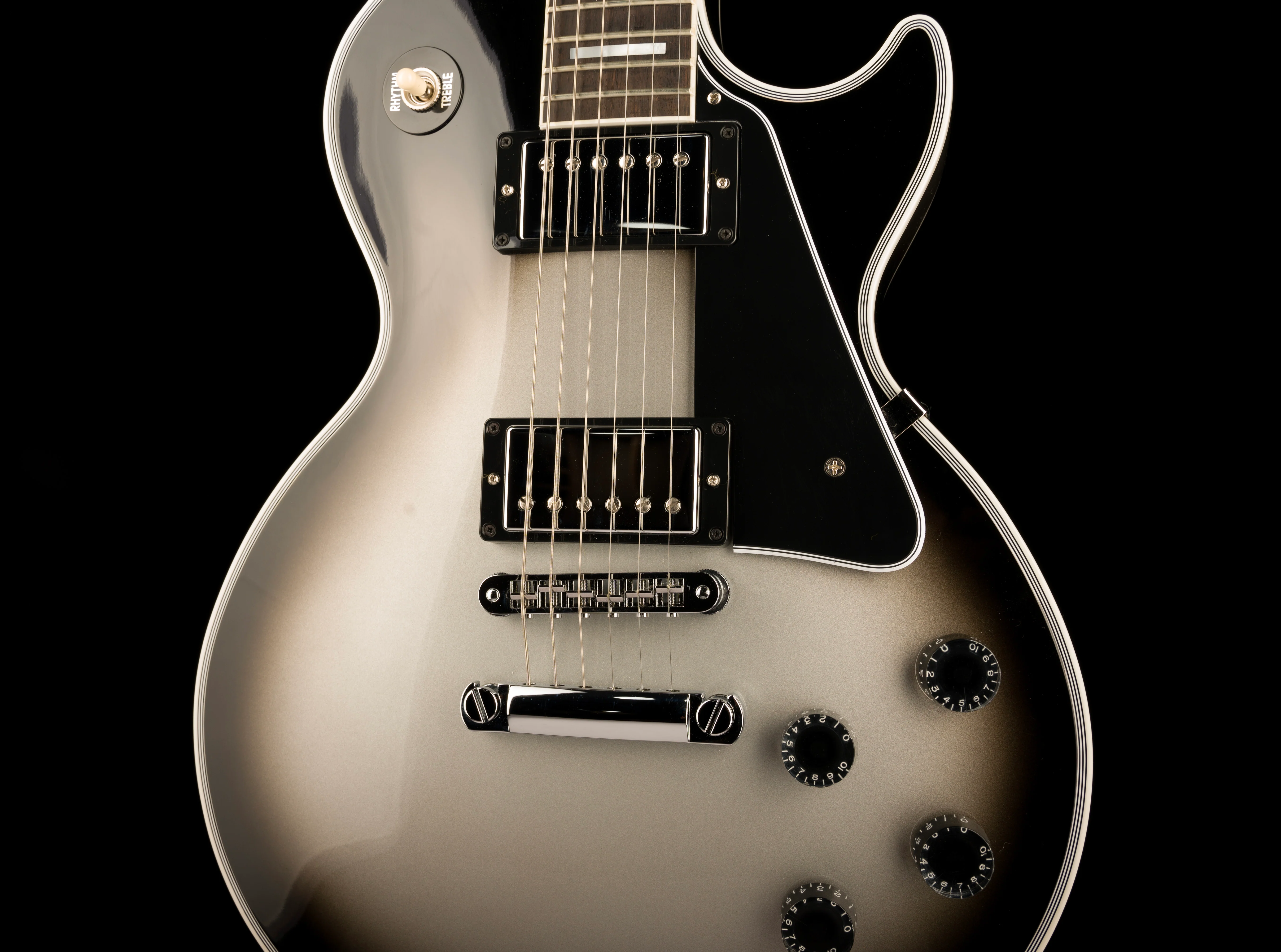 Pre Owned 2023 Gibson Custom Shop Les Paul Custom Silverburst With OHSC - Image 6