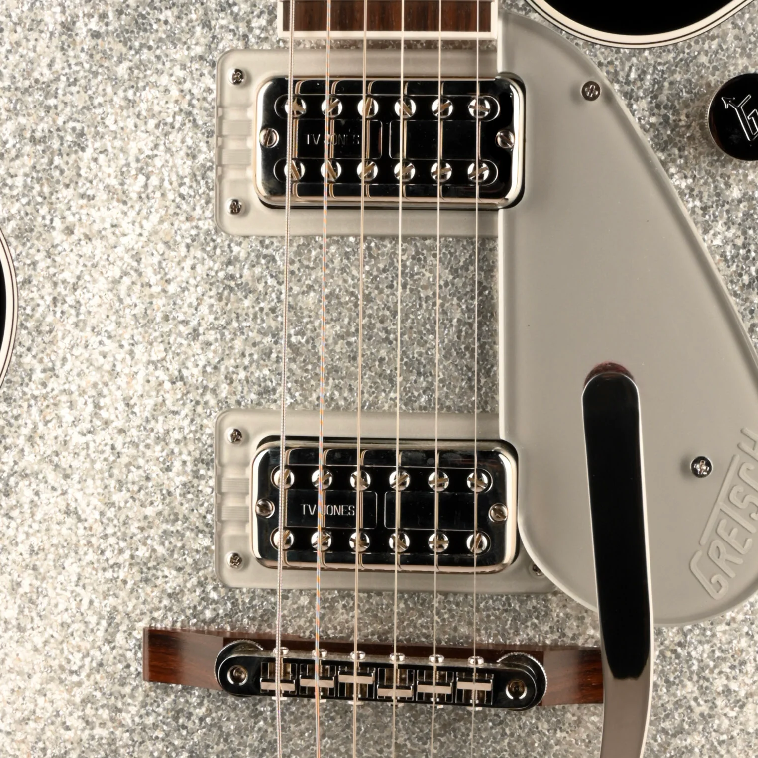 Pre Owned 2023 Gretsch G6229T-'89 Vintage Select Silver Sparkle Electric Guitar With OHSC - Image 5