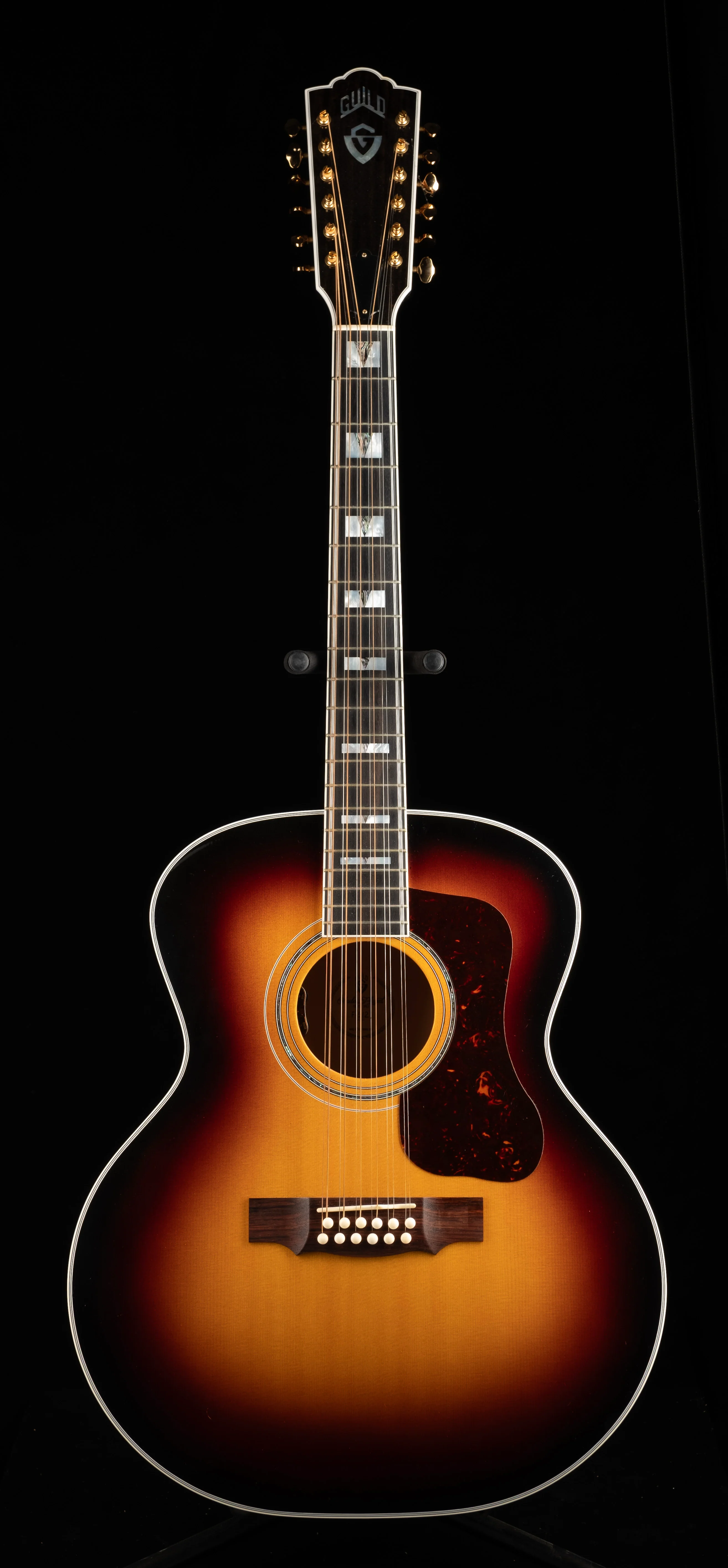 Pre Owned Guild F-512 Maple 12-String Acoustic Electric Guitar Antique Burst With OHSC - Image 3