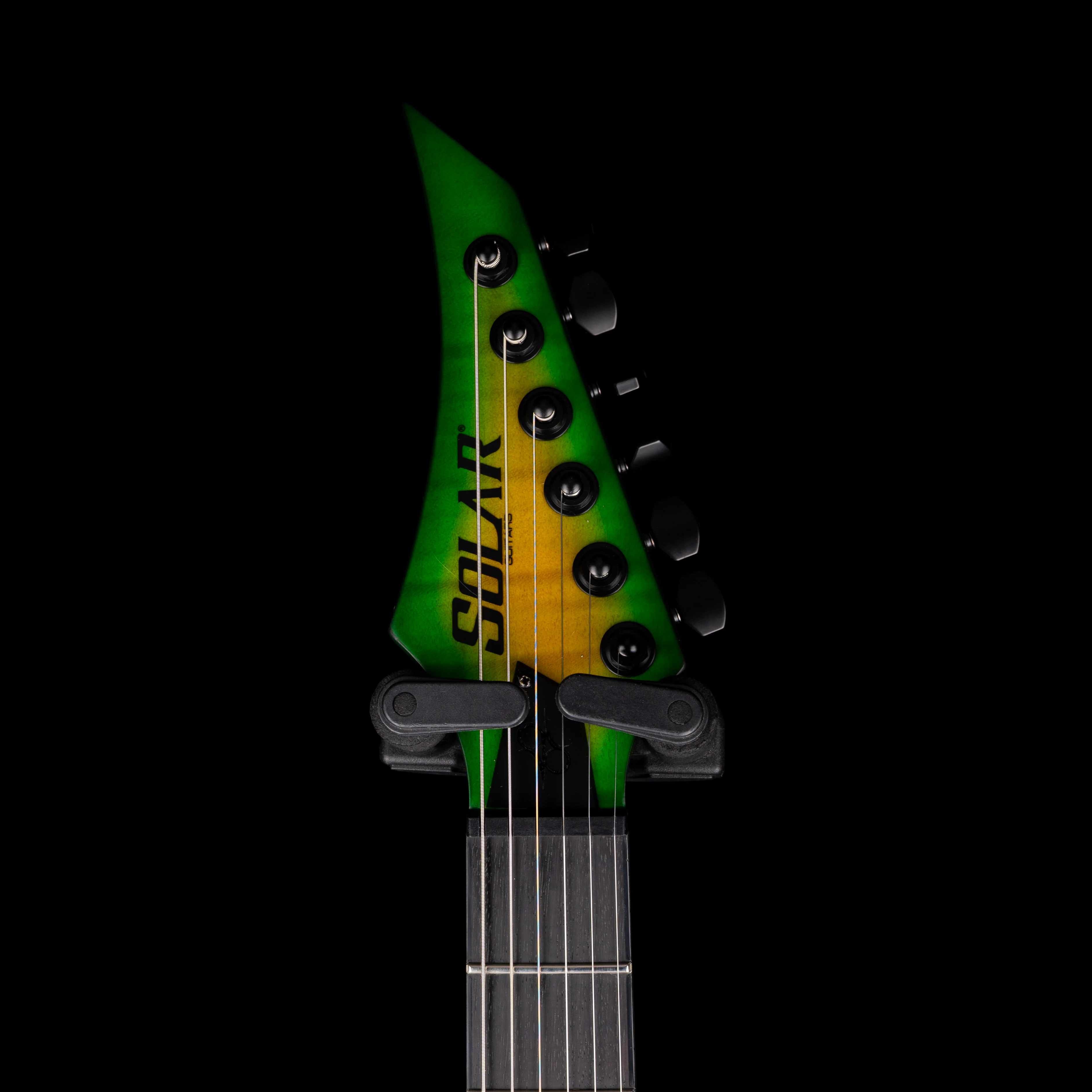 Pre Owned 2023 Solar Guitars V2.6LB Flame Lime Burst Matte Electric Guitar With OHSC - Image 12