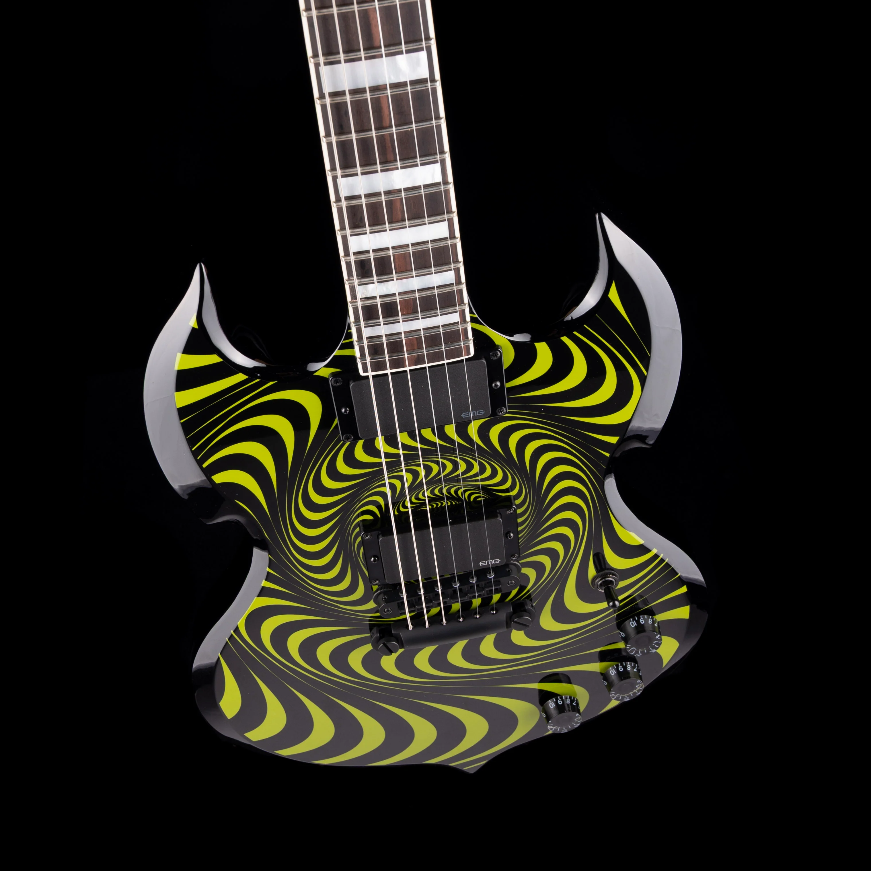 Pre Owned 2023 Wylde Audio Barbarian Green Psychic Bullseye With OHSC - Image 3
