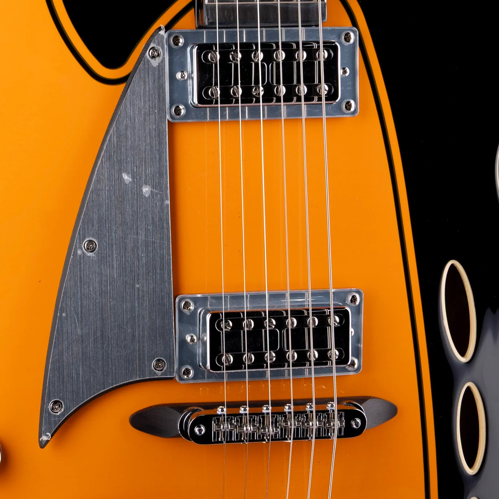 Pre Owned 2024 Eastwood	Backlund Rockerbox II Left-Handed Orange Stain With Gig Bag - Image 4