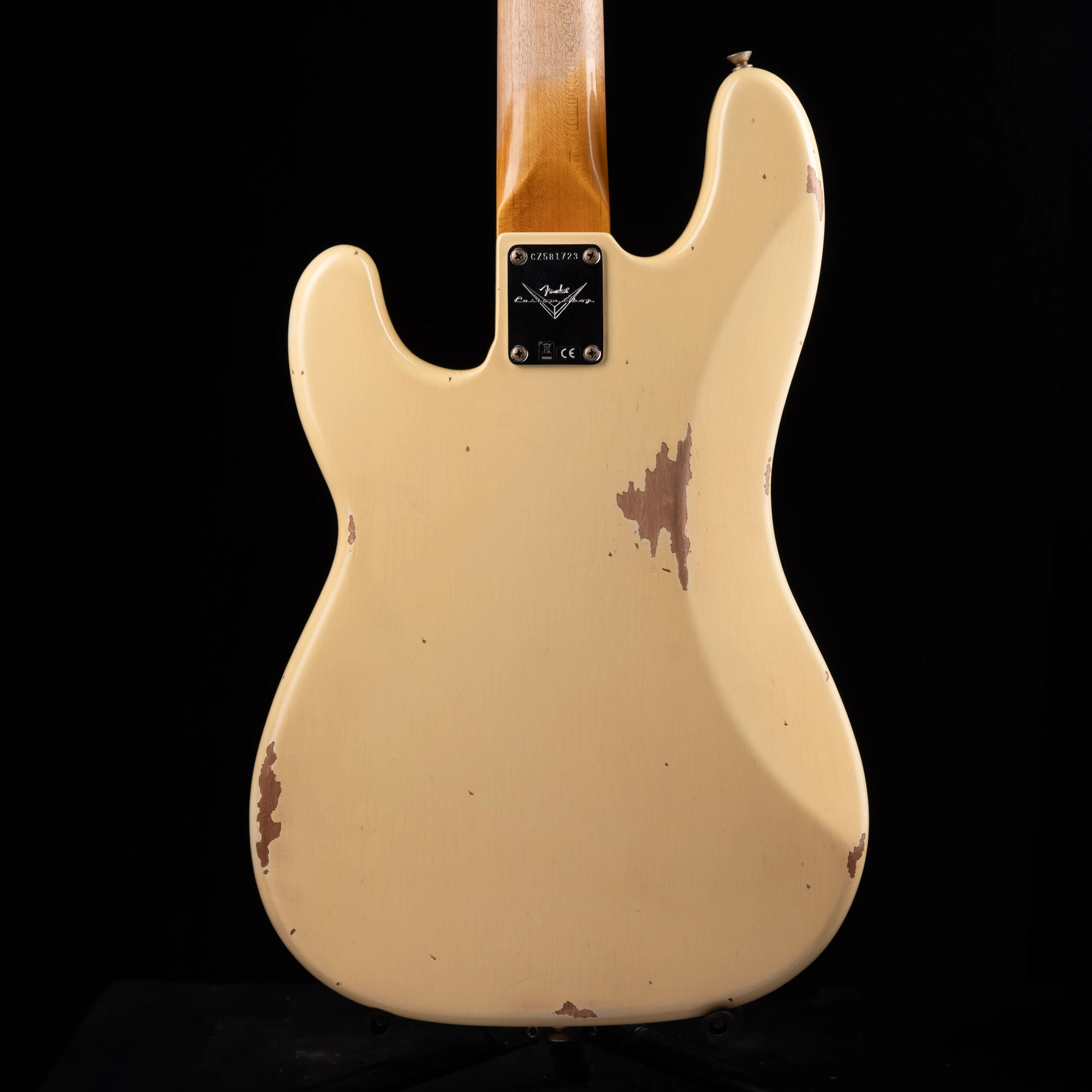 Pre-Owned 2024 Fender Custom Shop 1964 Precision Bass Relic Aged Vintage White With OHSC - Image 10