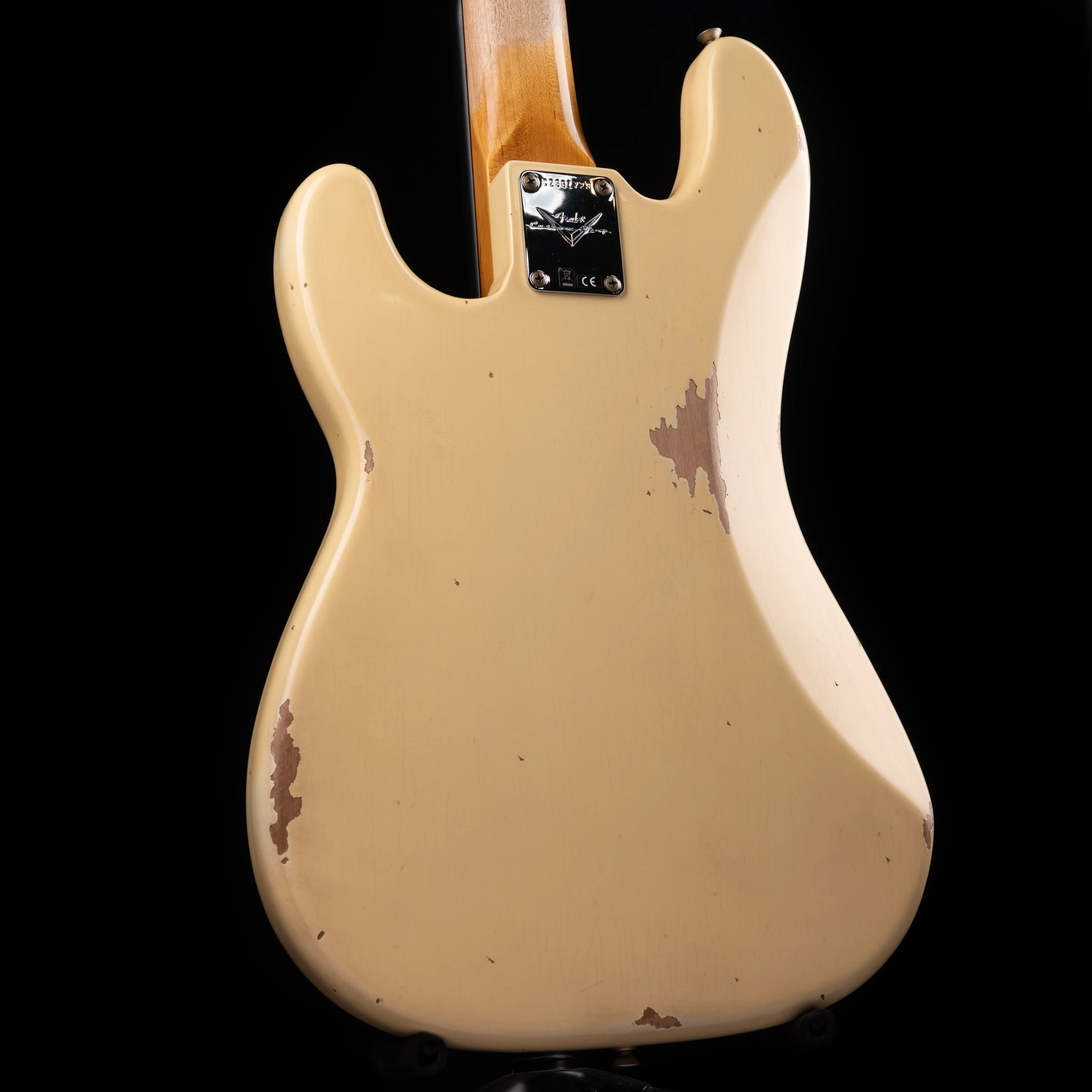 Pre-Owned 2024 Fender Custom Shop 1964 Precision Bass Relic Aged Vintage White With OHSC - Image 9