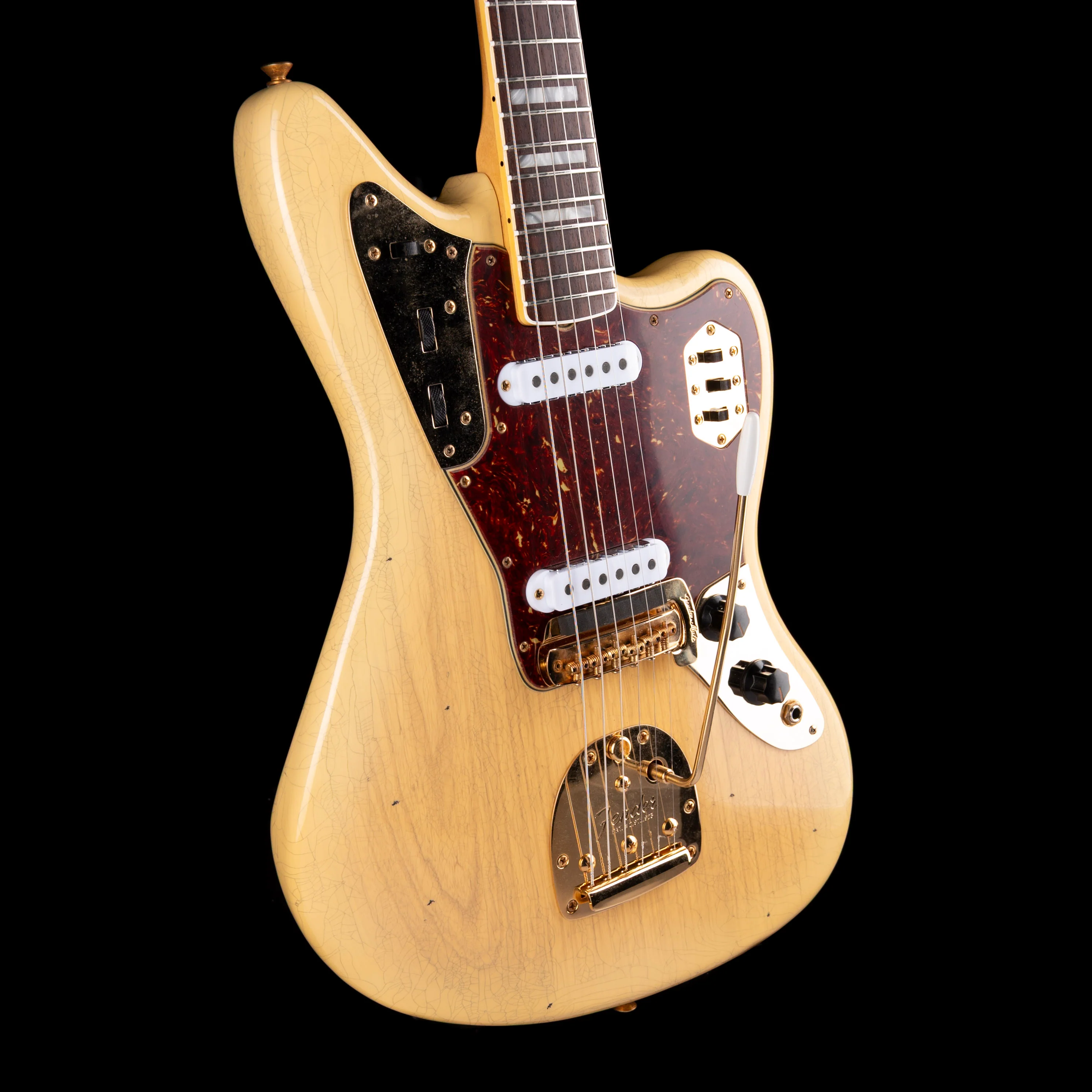 Pre Owned 2024 Fender Custom Shop 1966 Jaguar Journeyman Relic Aged Natural Blonde & OHSC - Image 6