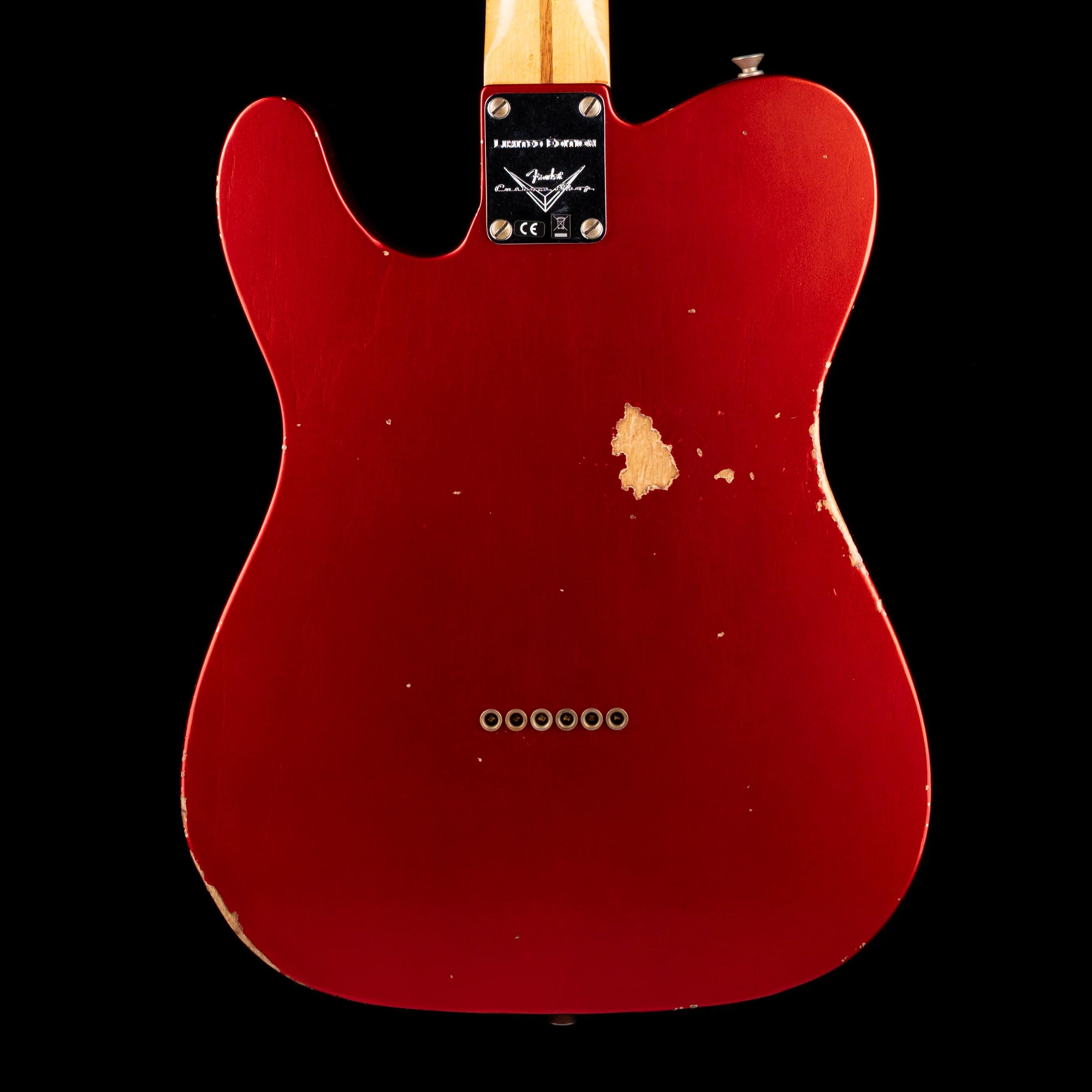 Pre Owned 2024 Fender Custom Shop Limited Edition Red Hot Esquire Thinline Relic Super-faded Candy Apple Red With OHSC - Image 8
