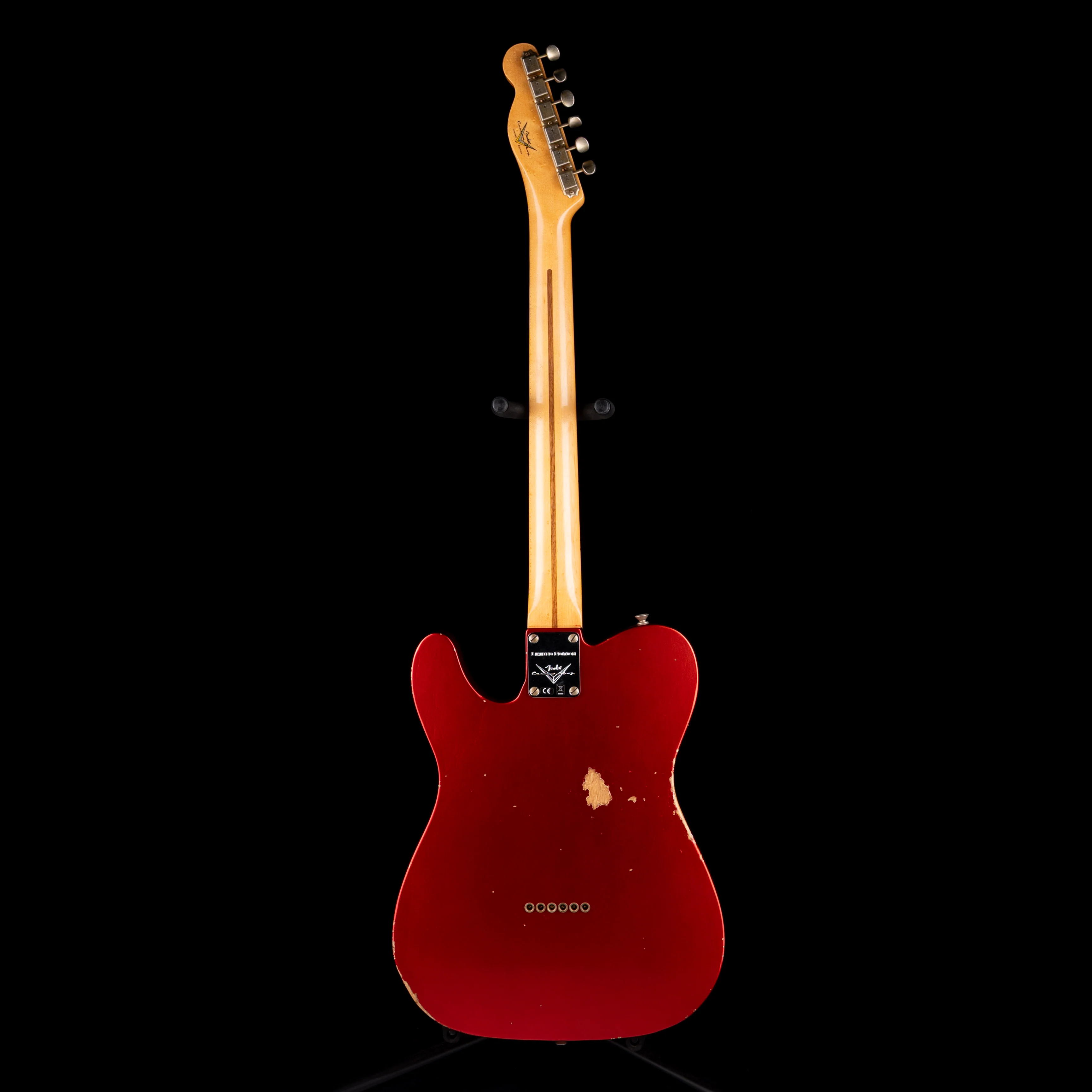 Pre Owned 2024 Fender Custom Shop Limited Edition Red Hot Esquire Thinline Relic Super-faded Candy Apple Red With OHSC - Image 9