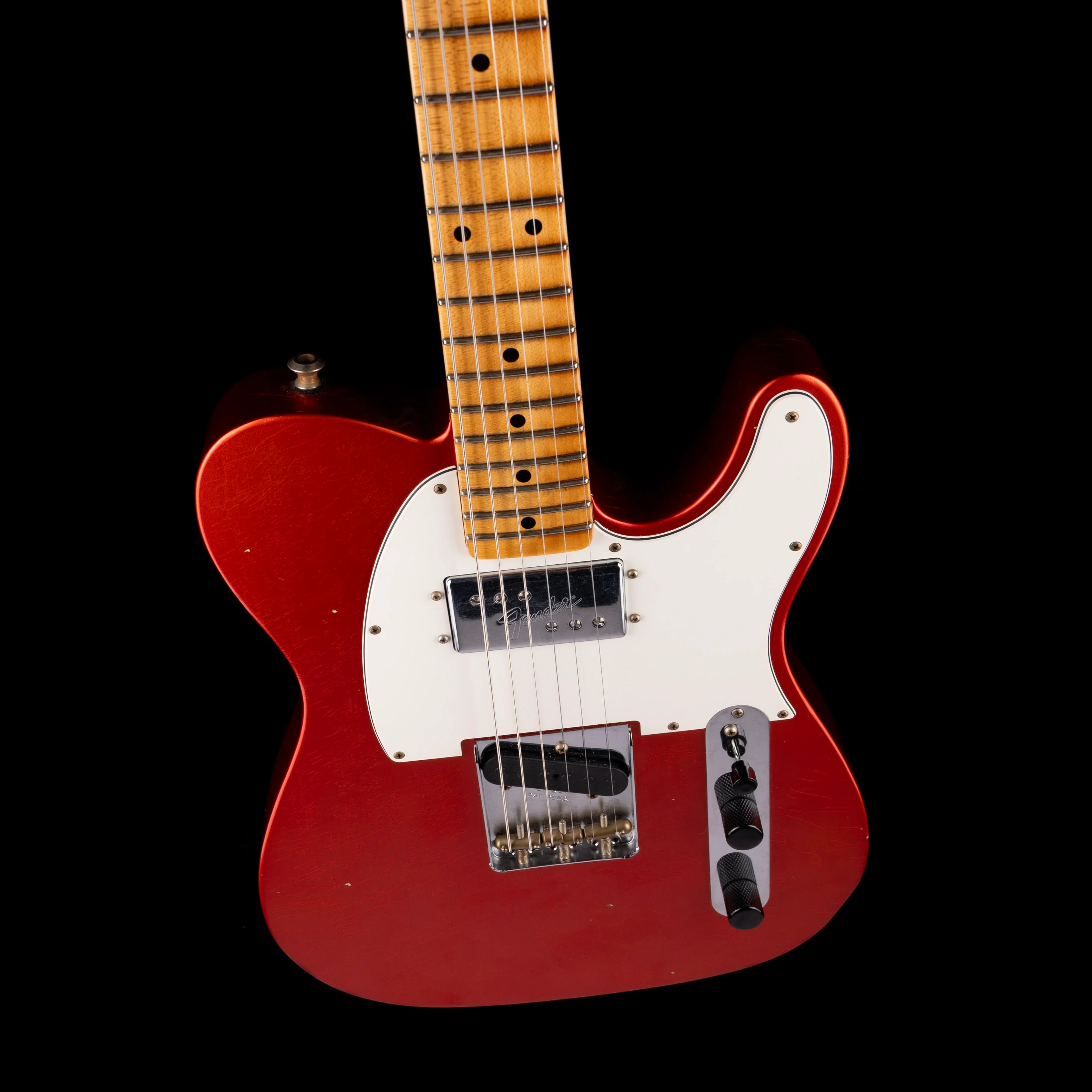 Pre Owned 2024 Fender Custom Shop Postmodern Telecaster HS Journeyman Relic Faded Aged Candy Tangerine With OHSC - Image 3
