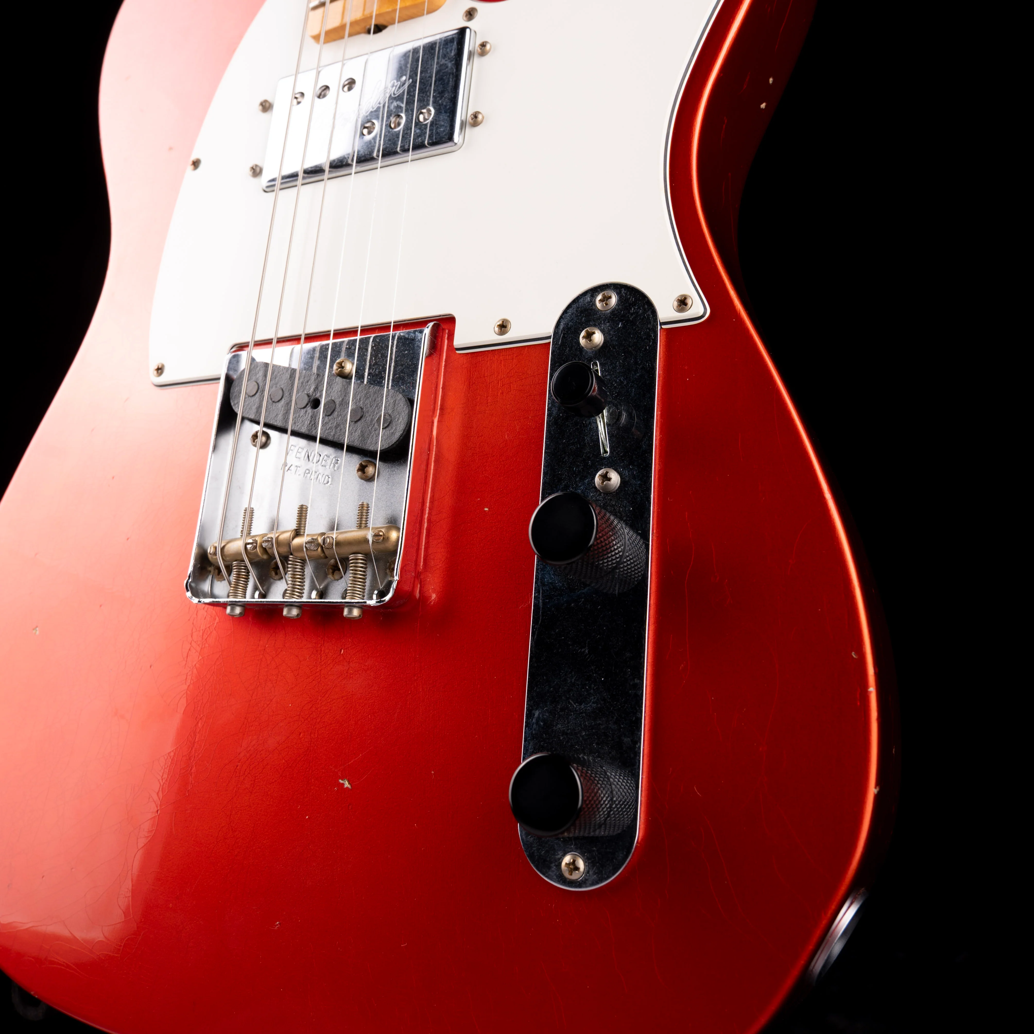 Pre Owned 2024 Fender Custom Shop Postmodern Telecaster HS Journeyman Relic Faded Aged Candy Tangerine With OHSC - Image 5