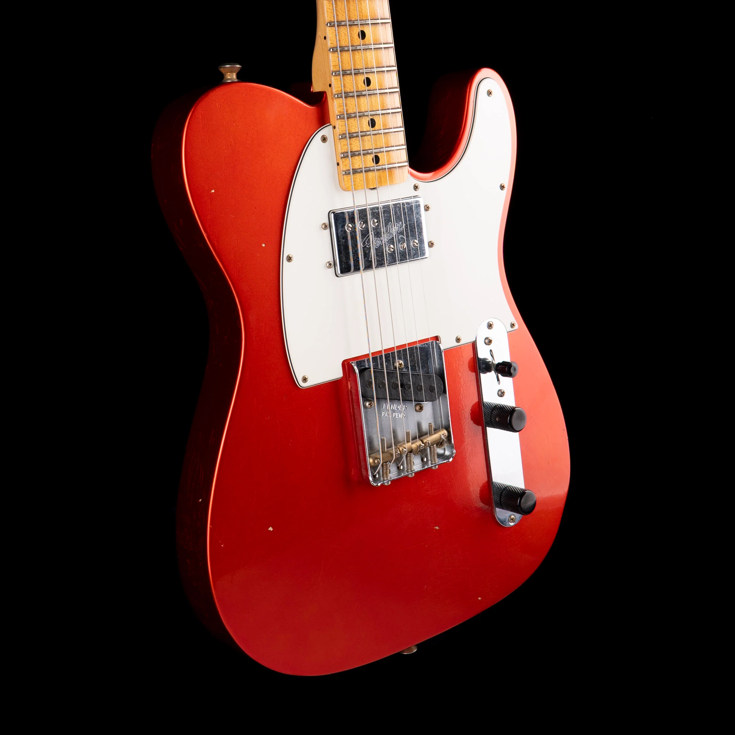 Pre Owned 2024 Fender Custom Shop Postmodern Telecaster HS Journeyman Relic Faded Aged Candy Tangerine With OHSC - Image 6