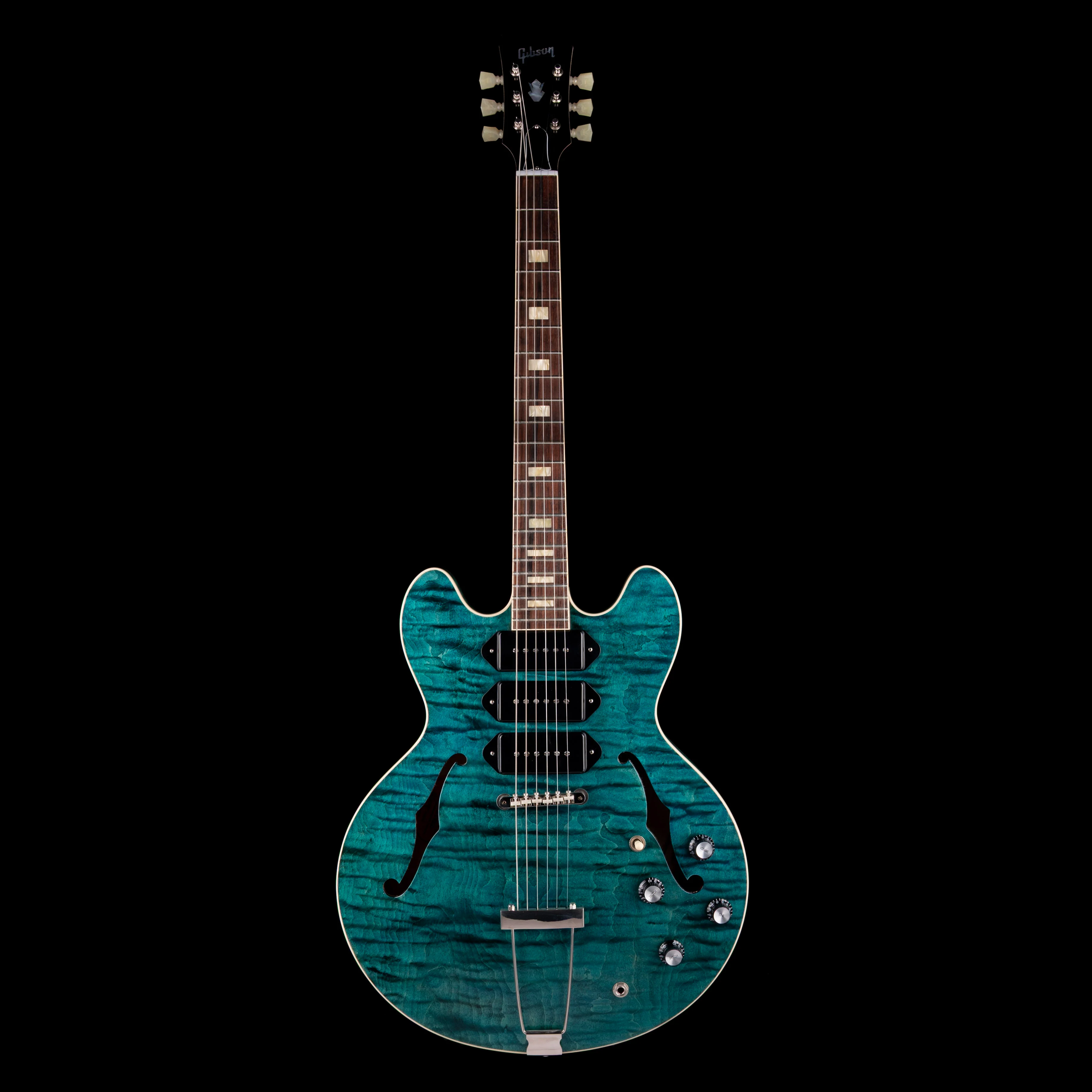 Pre Owned 2024 Gibson Custom Shop Mod Collection 1964 ES-335 Laguna Azul with OHSC - Image 2
