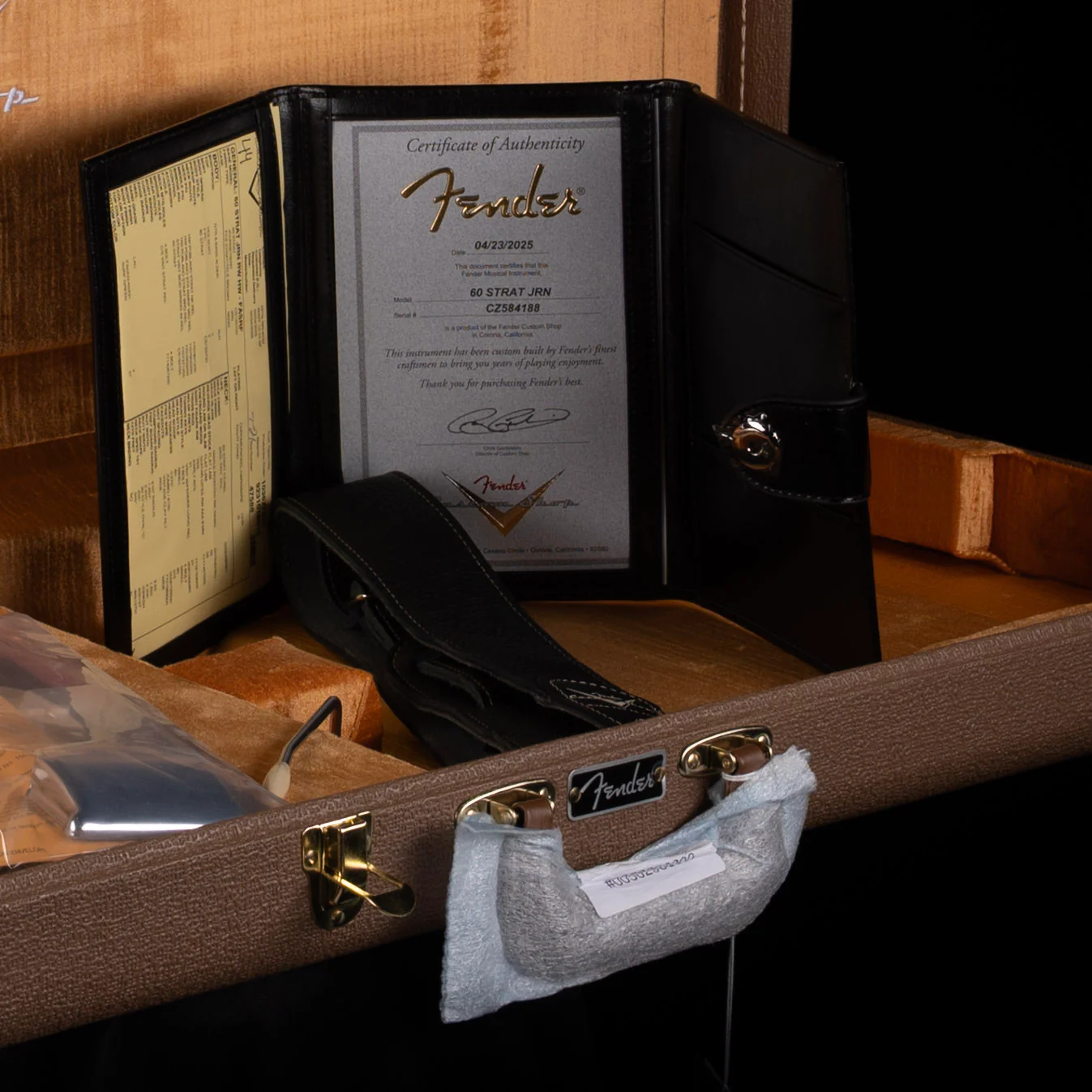 Pre-Owned 2025 Fender Custom Shop 1960 Stratocaster Journeyman Relic Faded Aged Surf Green With OHSC - Image 11