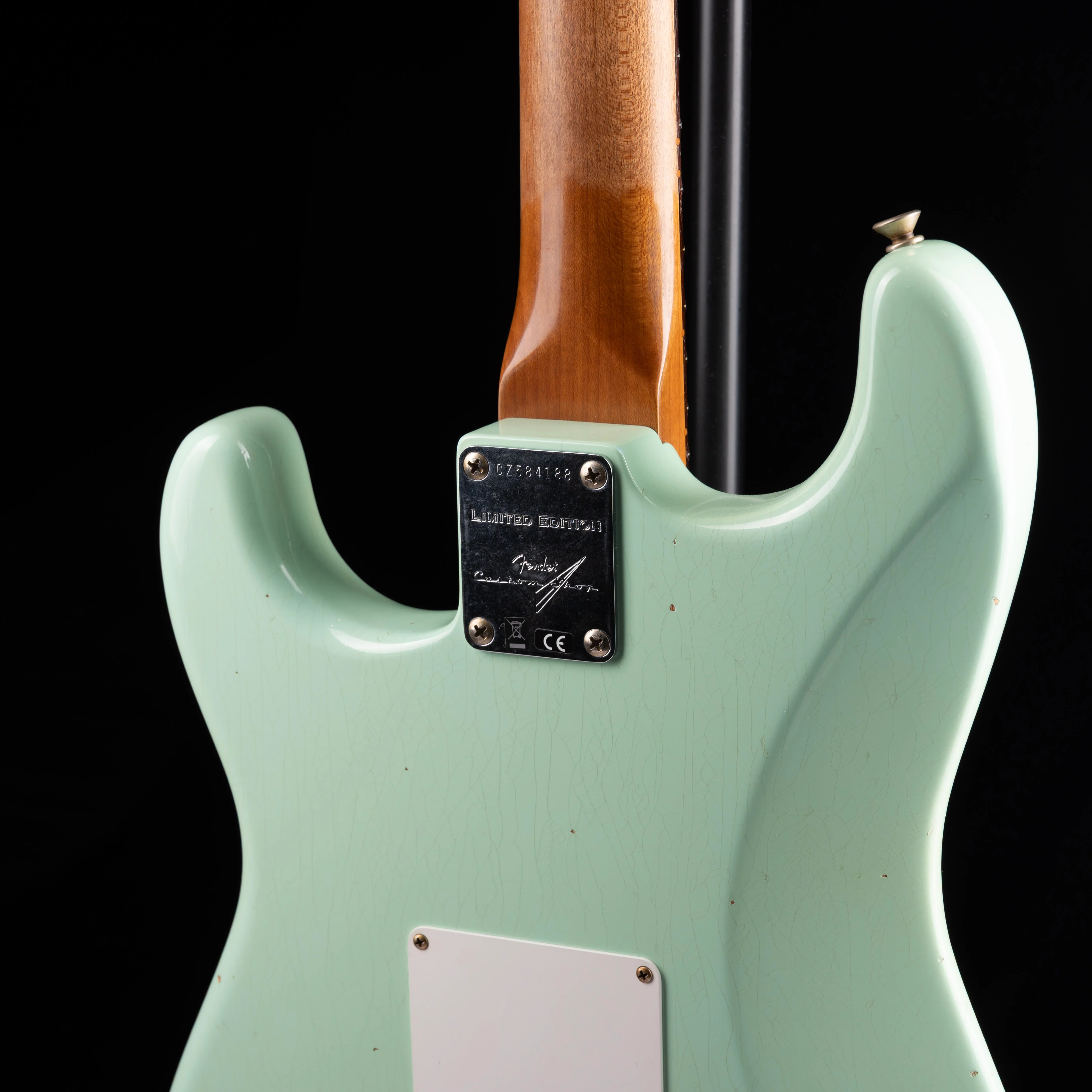 Pre-Owned 2025 Fender Custom Shop 1960 Stratocaster Journeyman Relic Faded Aged Surf Green With OHSC - Image 6