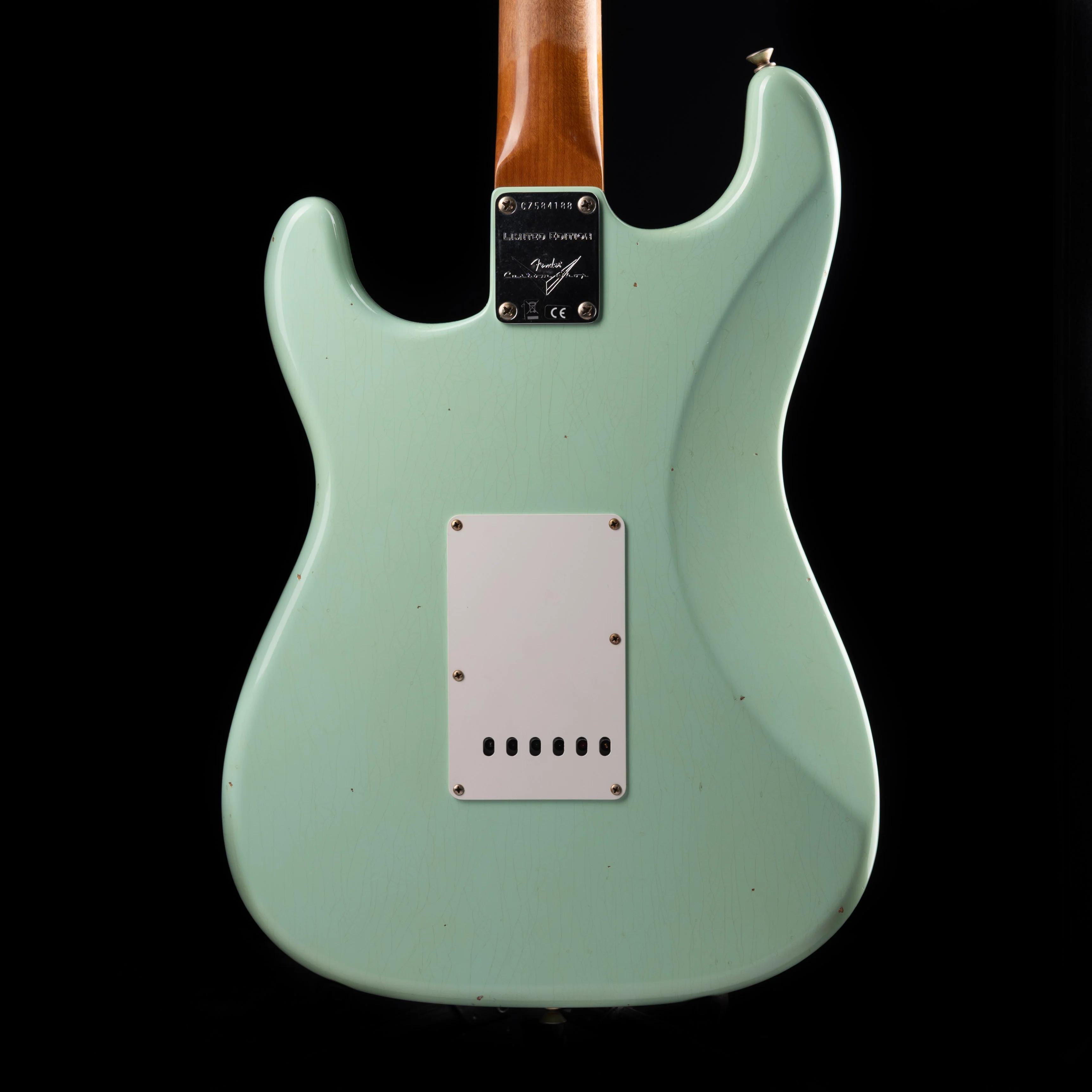 Pre-Owned 2025 Fender Custom Shop 1960 Stratocaster Journeyman Relic Faded Aged Surf Green With OHSC - Image 7