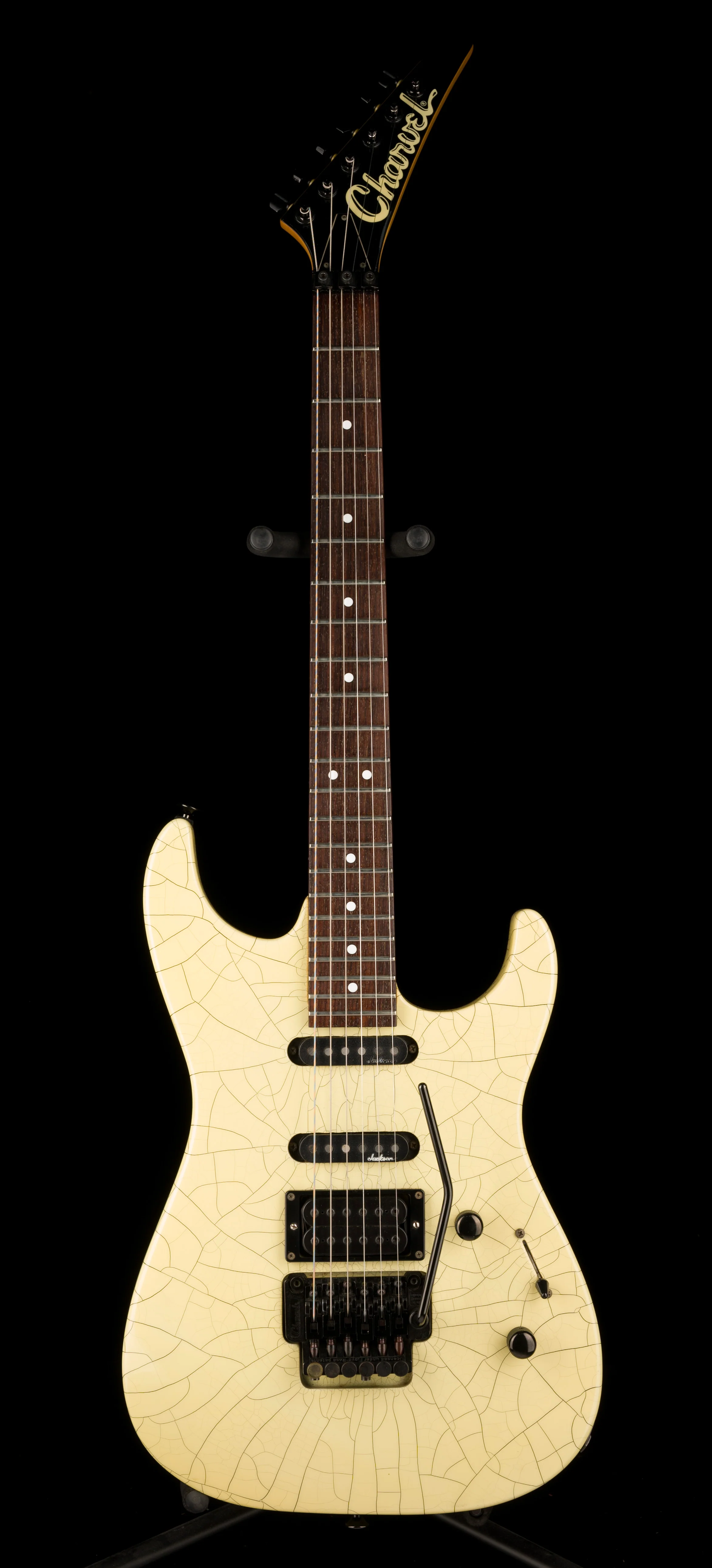 Pre Owned '90s Charvel 375 Deluxe Desert Crackle With HSC - Image 2