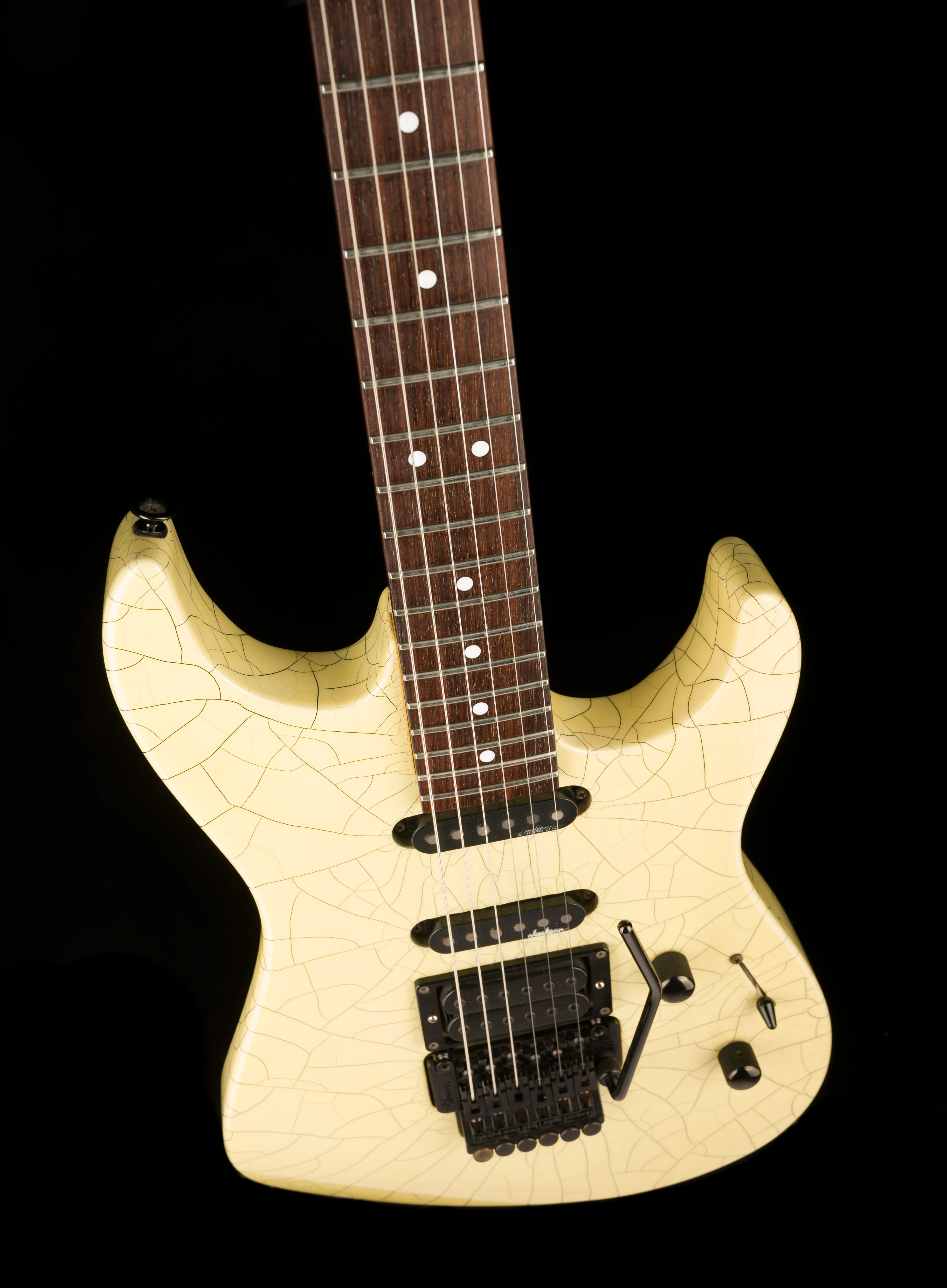 Pre Owned '90s Charvel 375 Deluxe Desert Crackle With HSC - Image 4