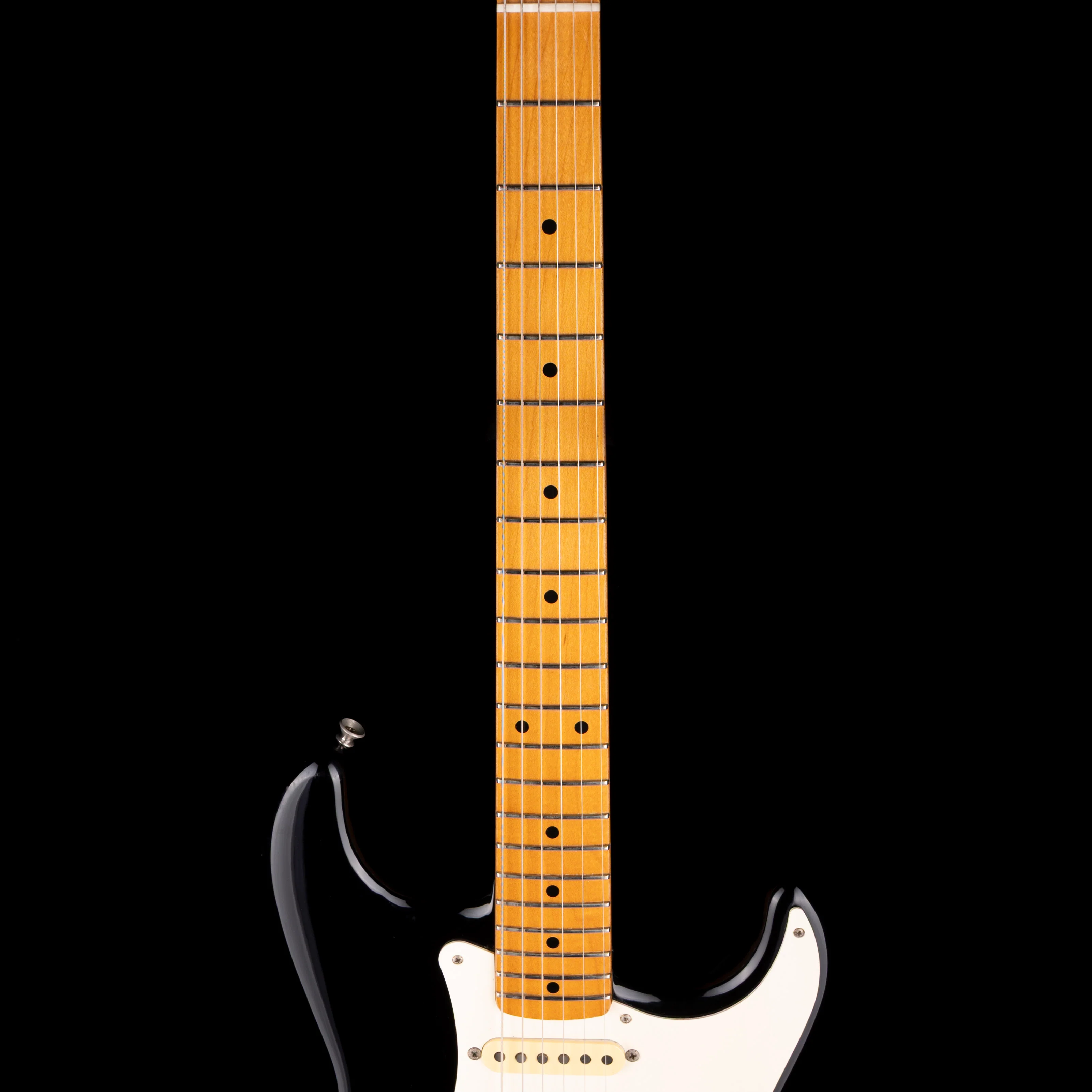 Pre Owned '90s Fender Made in Japan 1957 Reissue Stratocaster Hardtail Black With Gig Bag - Image 7