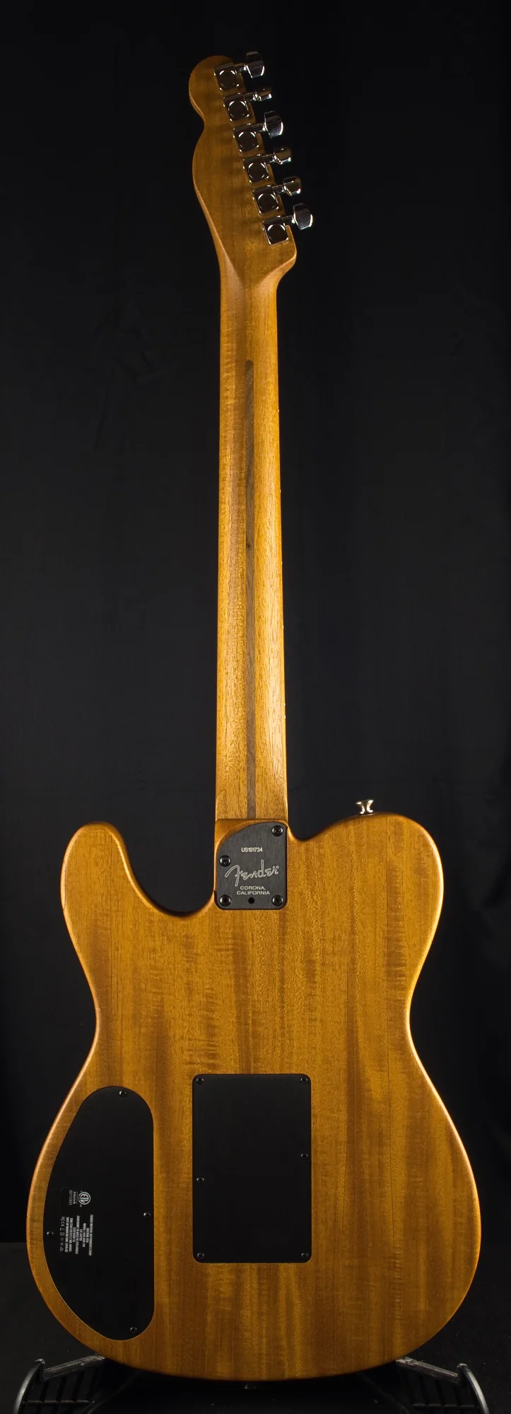 Pre Owned Fender American Acoustasonic Telecaster Ebony Fingerboard Natural With Case - Image 5