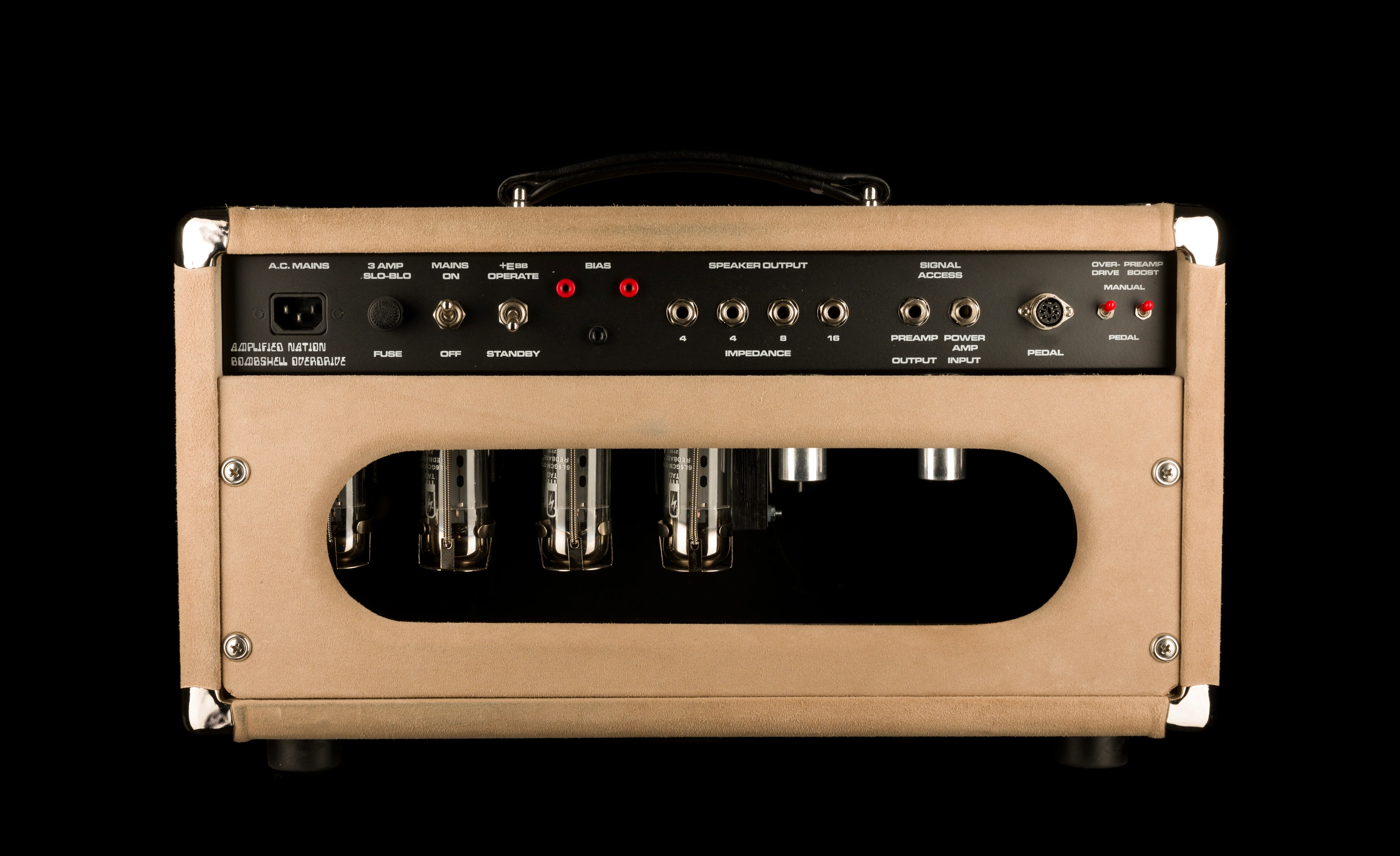 Pre Owned Amplified Nation The Bombshell Overdrive 100-Watt Head With 1x12" Ivory Suede Cabinet Guitar Amp - Ben Harper - Image 10