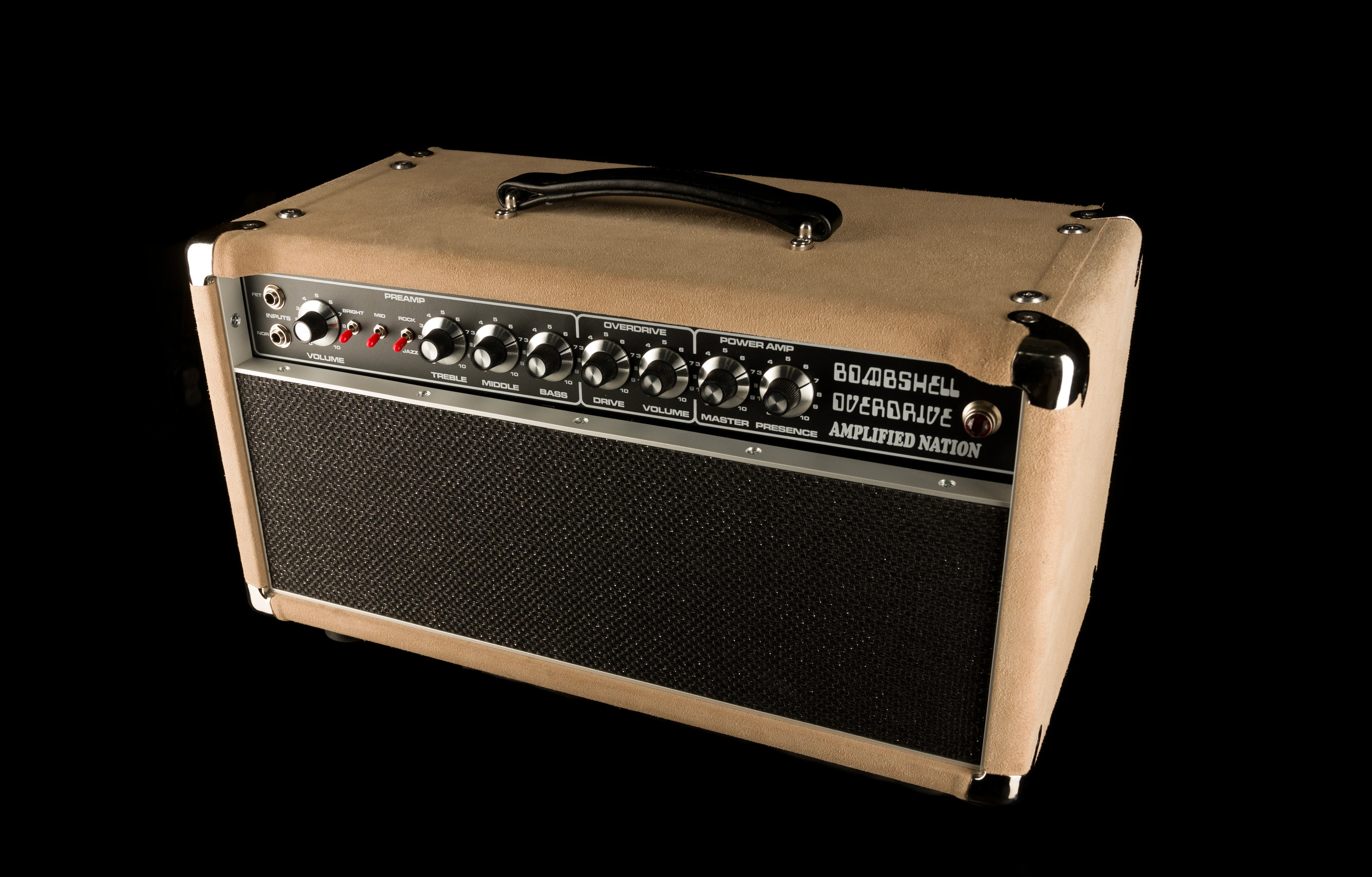 Pre Owned Amplified Nation The Bombshell Overdrive 100-Watt Head With 1x12" Ivory Suede Cabinet Guitar Amp - Ben Harper - Image 3