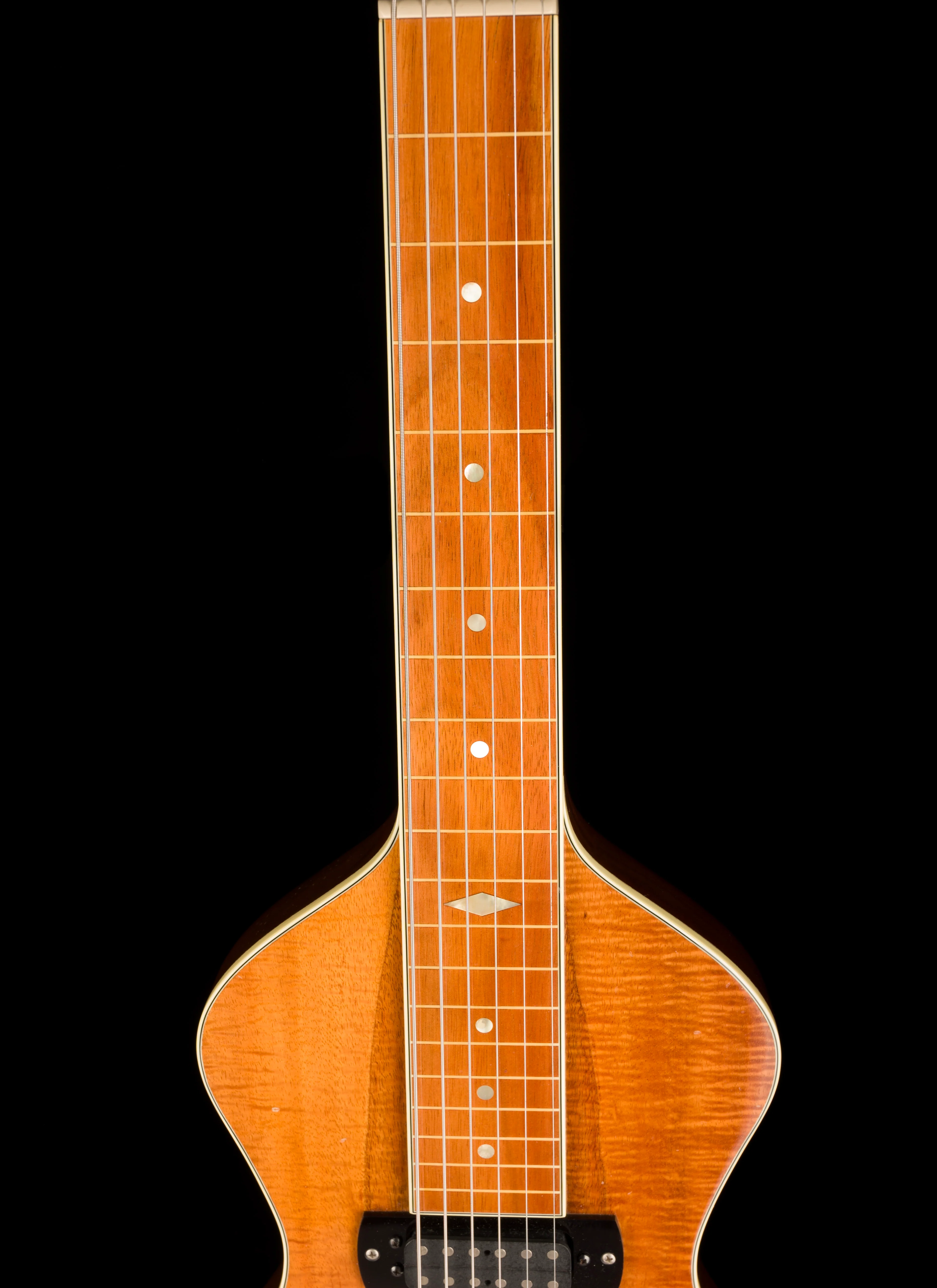Pre Owned Asher Electro Hawaiian Model 1 Lap Steel Koa With OHSC - Image 14