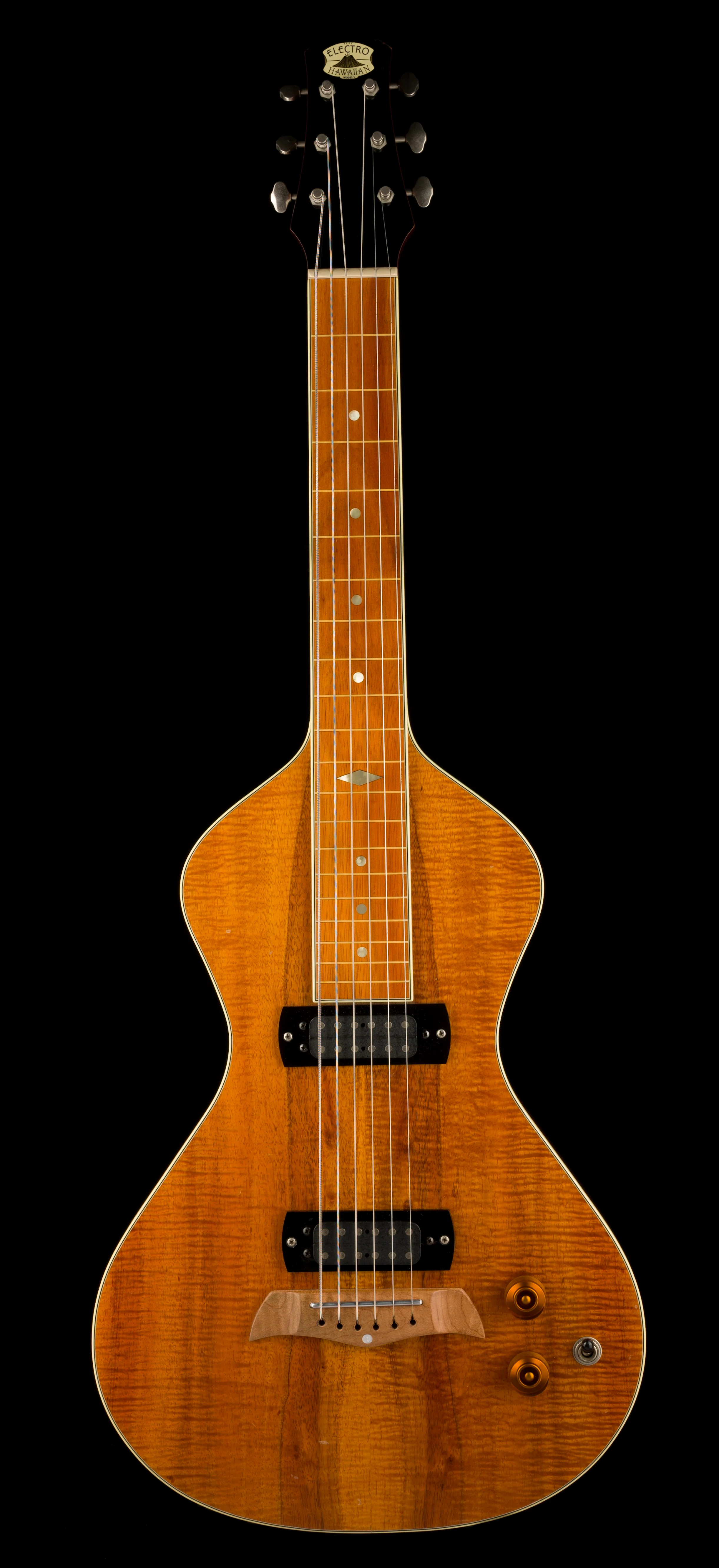 Pre Owned Asher Electro Hawaiian Model 1 Lap Steel Koa With OHSC - Image 2