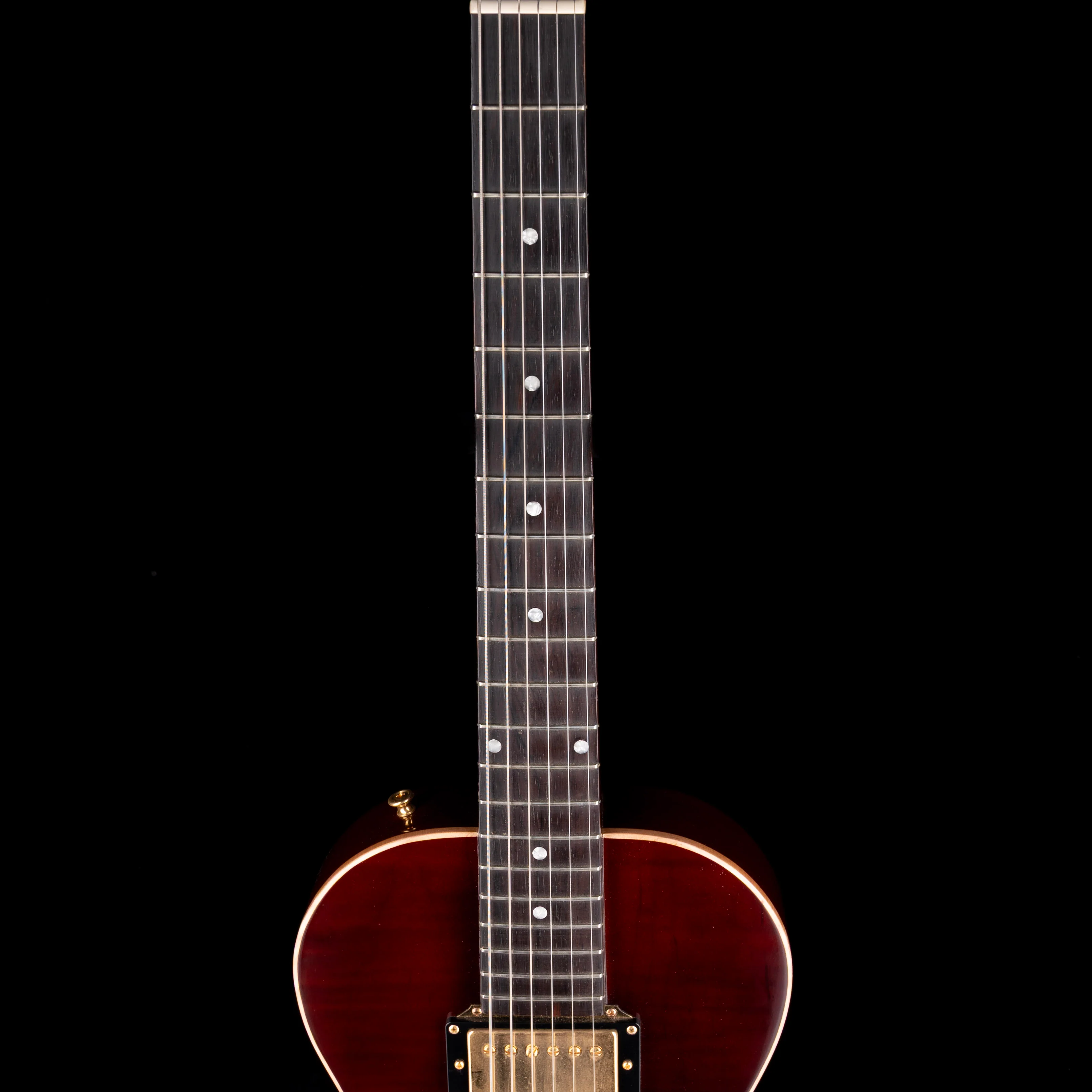 Pre Owned B&G Little Sister Sunburst Semi-Hollow Electric Guitar With OHSC - Image 8