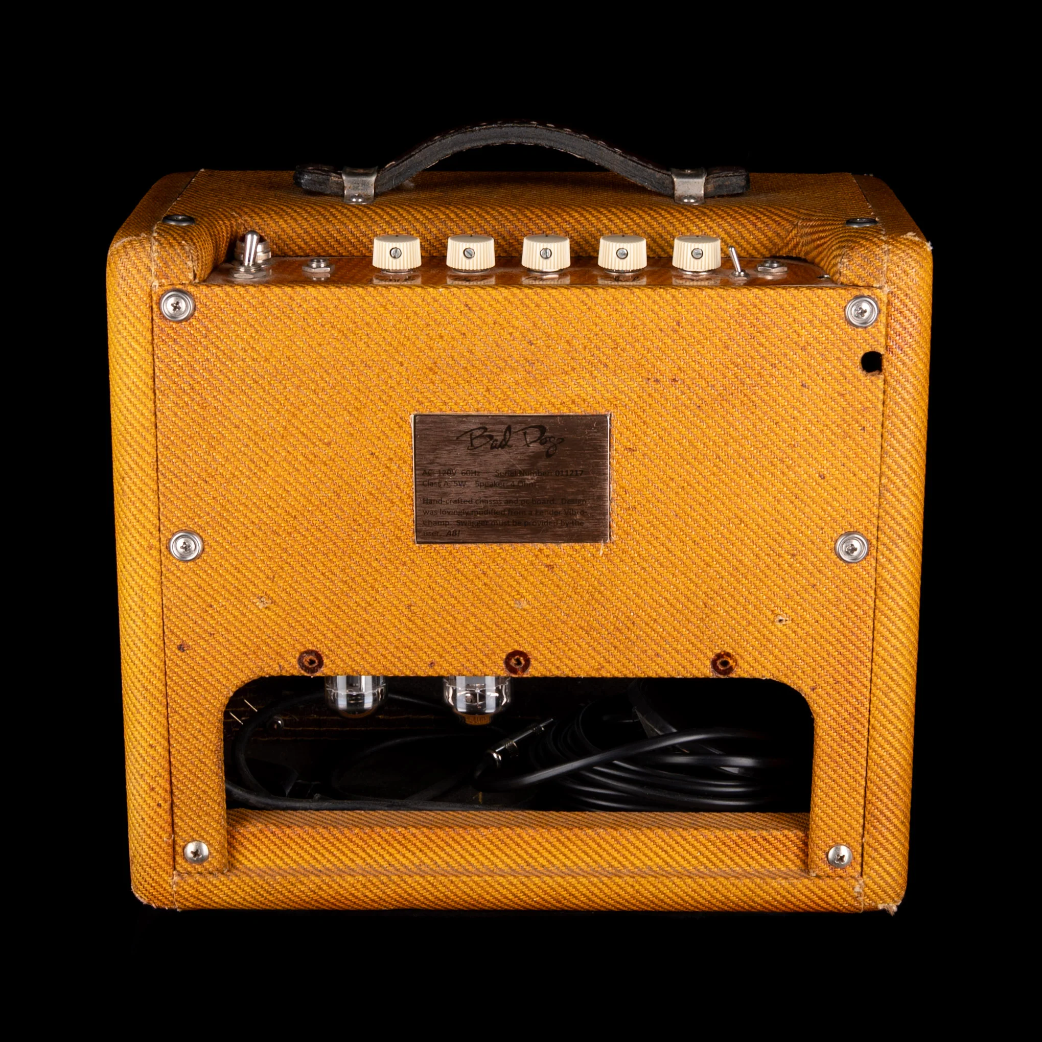 Pre Owned Bad Dog 1x8" Tweed Guitar Amp Combo With Footswitch - Image 7