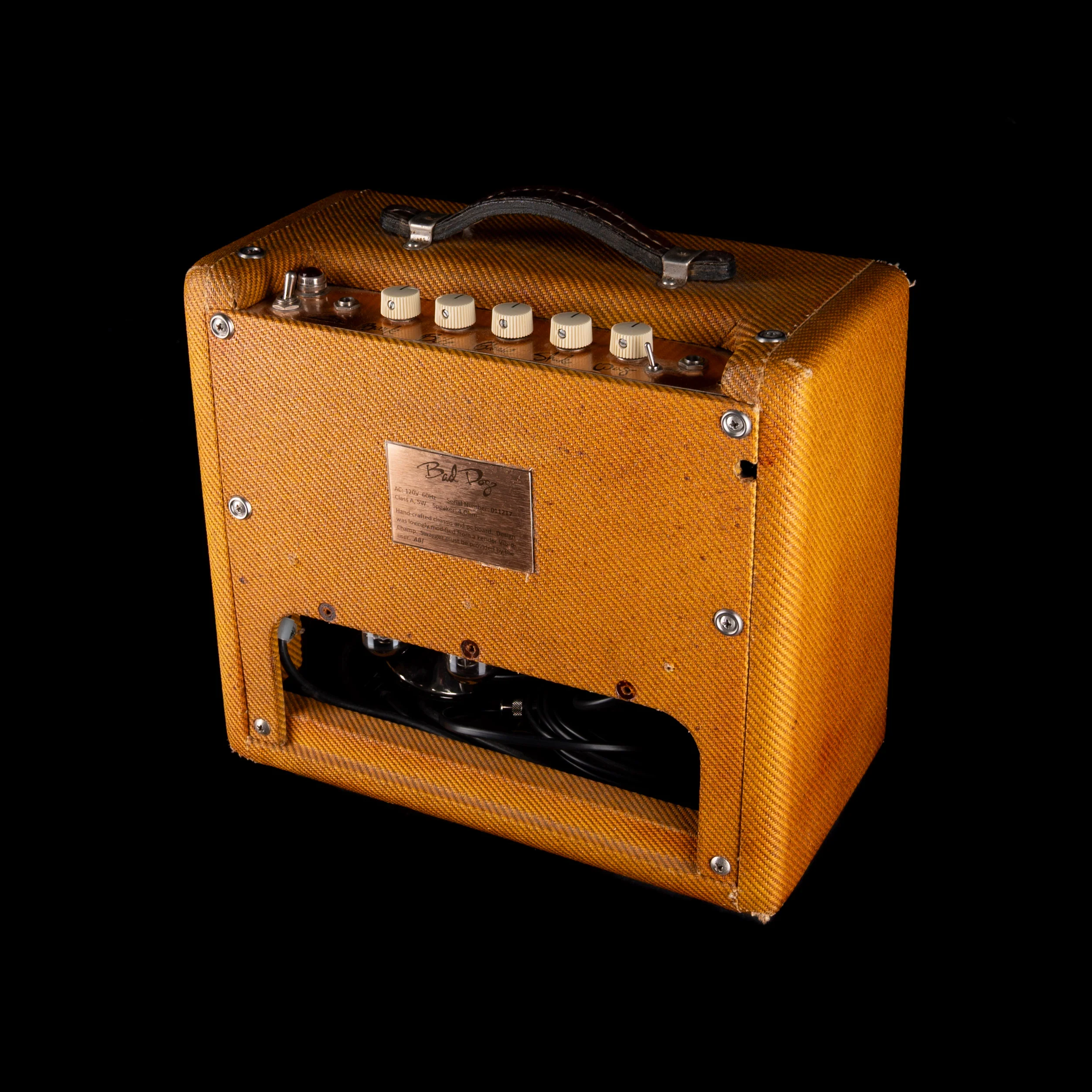 Pre Owned Bad Dog 1x8" Tweed Guitar Amp Combo With Footswitch - Image 9