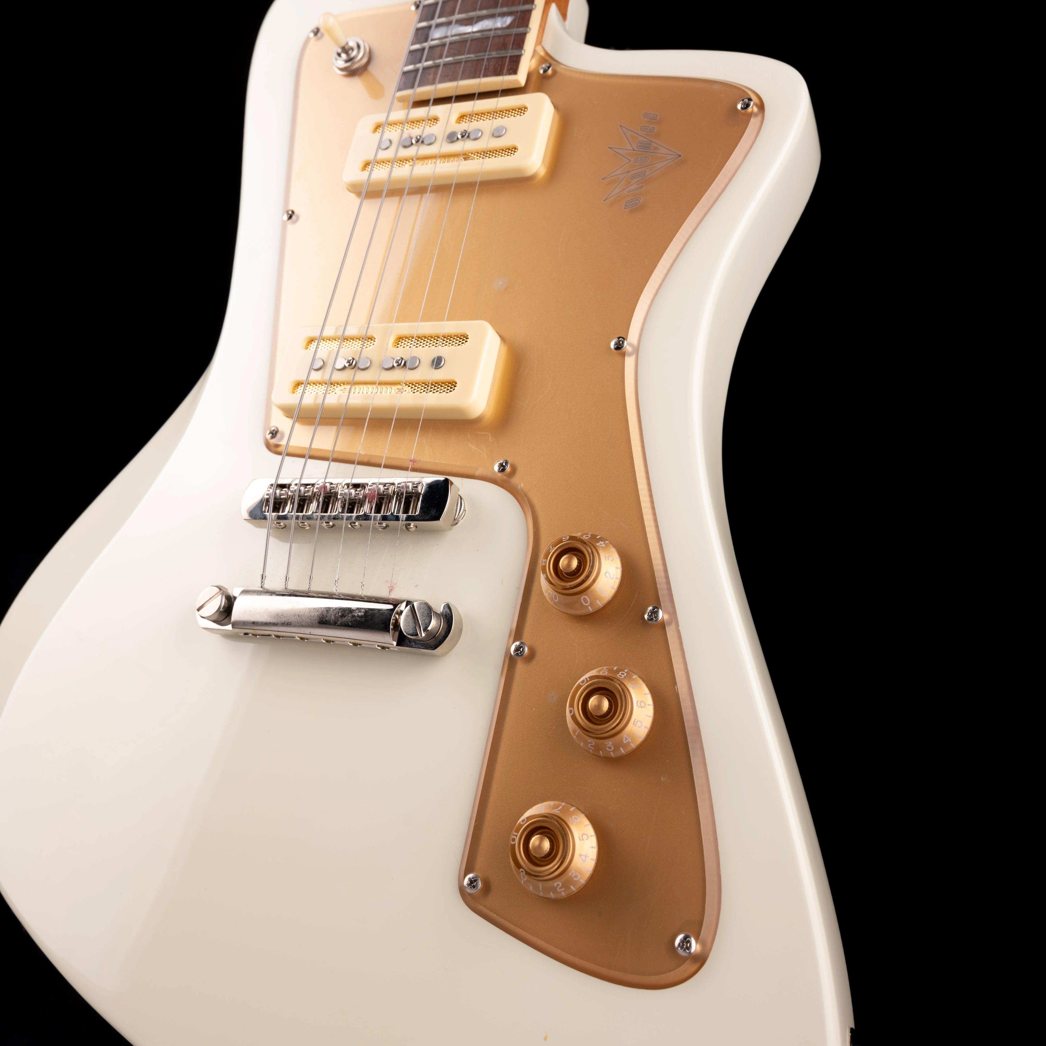 Pre Owned Baum Guitars Wingman Vintage White with OHSC - Image 5