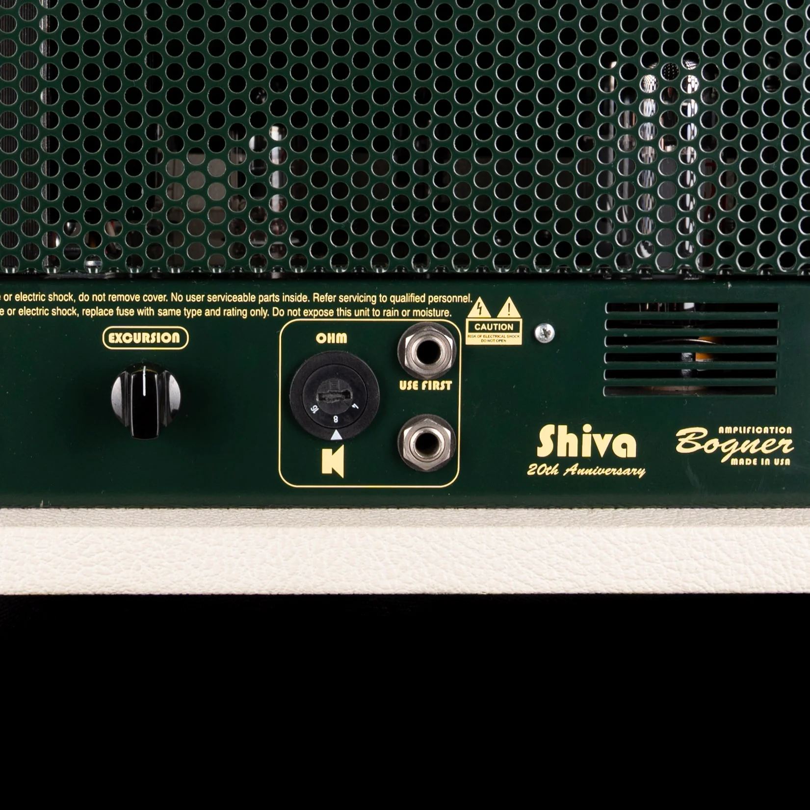 Pre Owned Bogner Shiva 20th Anniversary Guitar Amp Head Ivory White With Bogner 2x12" Ivory White Guitar Amp Cabinet - Image 11