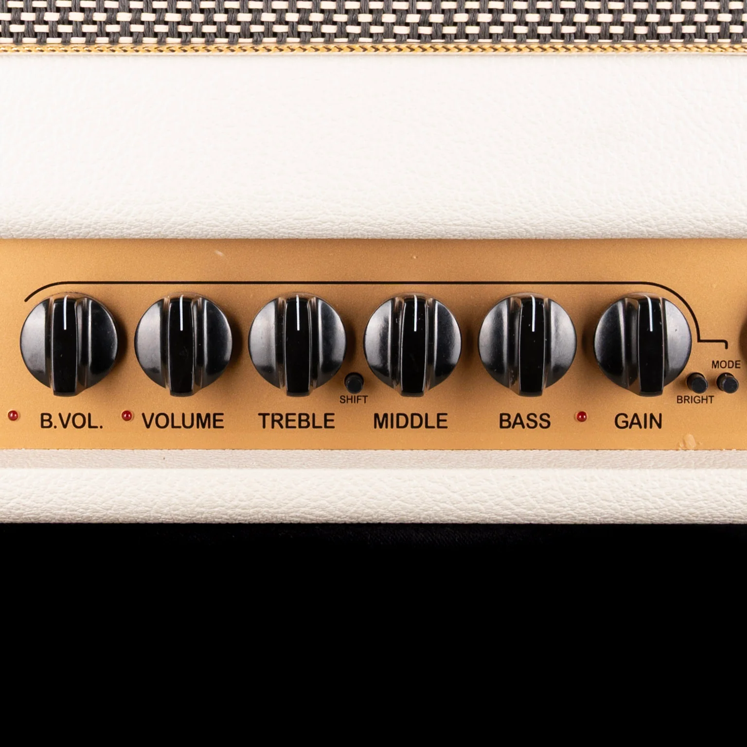 Pre Owned Bogner Shiva 20th Anniversary Guitar Amp Head Ivory White With Bogner 2x12" Ivory White Guitar Amp Cabinet - Image 5