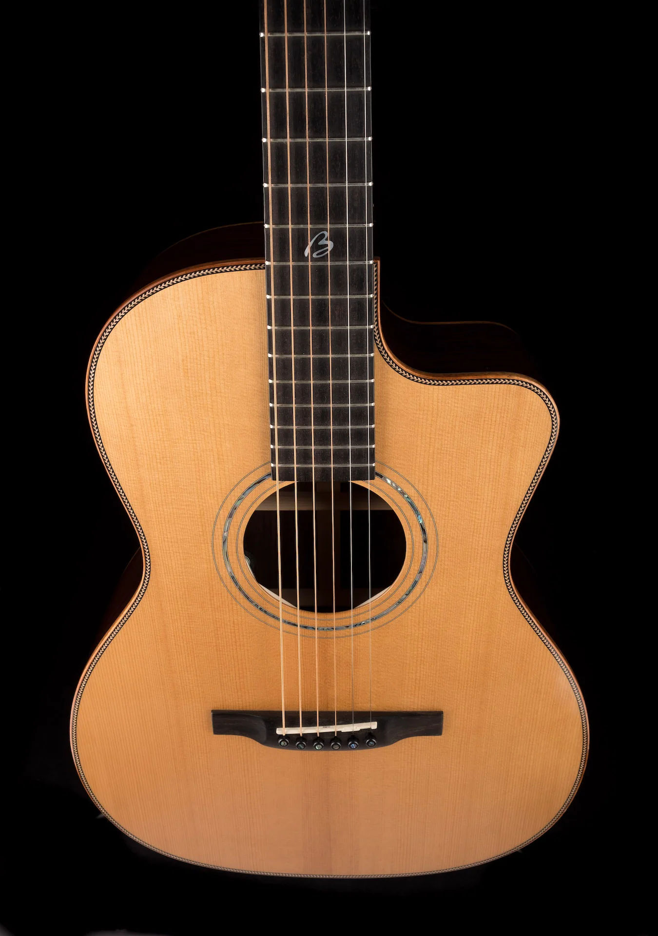 Pre Owned Boucher J.P. Cormier 000-12 Fret (12FTB) Natural Acoustic Electric With OHSC - Image 4