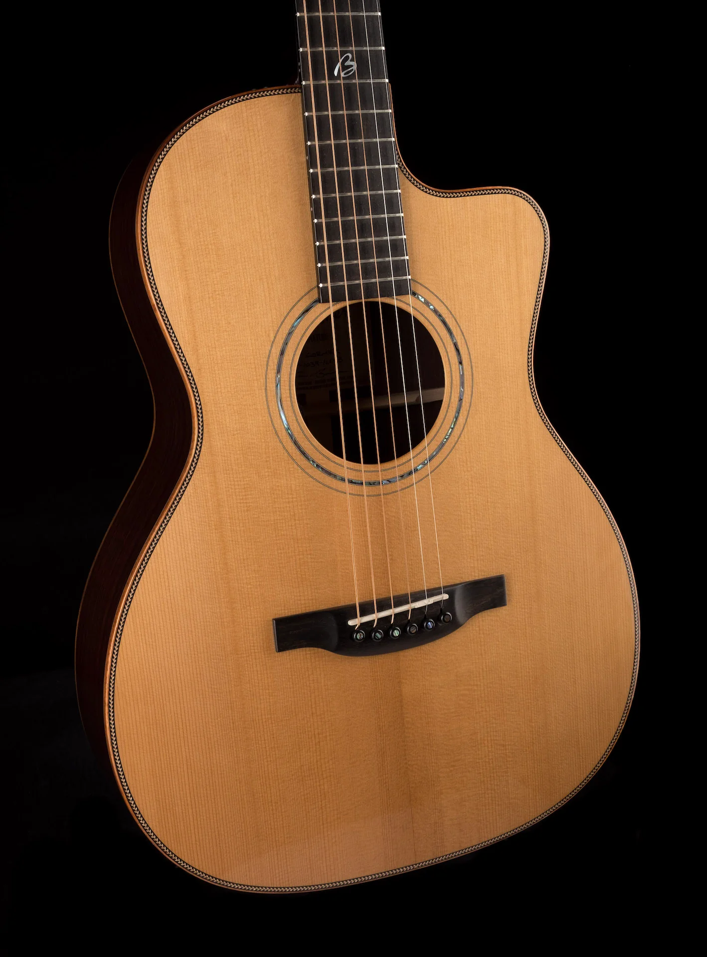 Pre Owned Boucher J.P. Cormier 000-12 Fret (12FTB) Natural Acoustic Electric With OHSC - Image 8