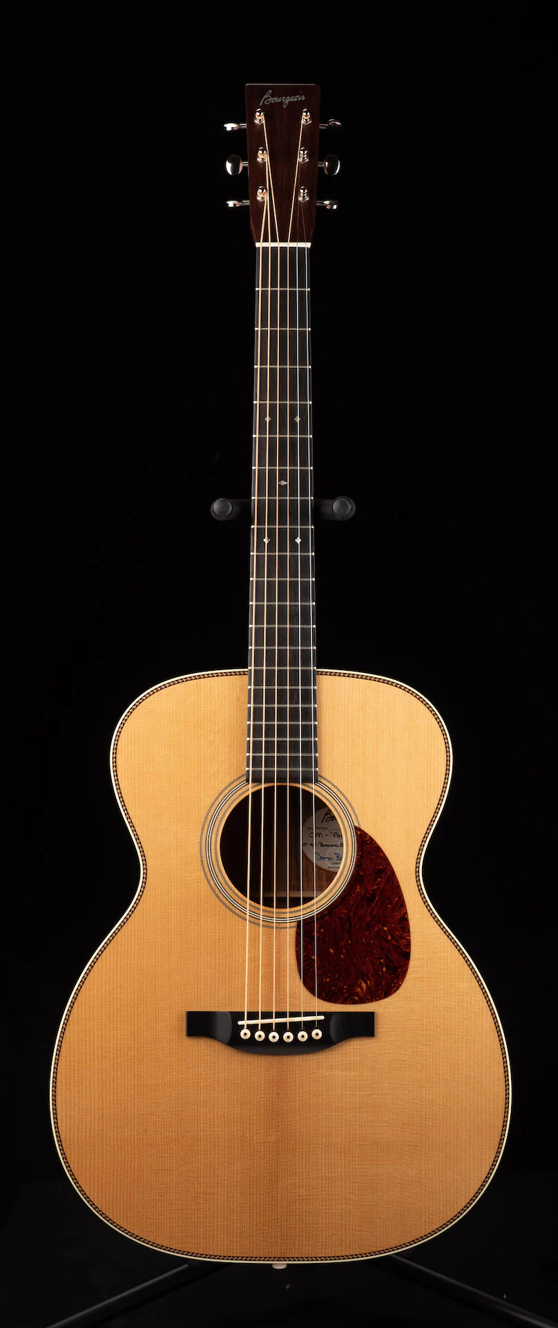 Pre Owned Bourgeois Panama Red OM Natural Acoustic Guitar With OHSC - Image 2