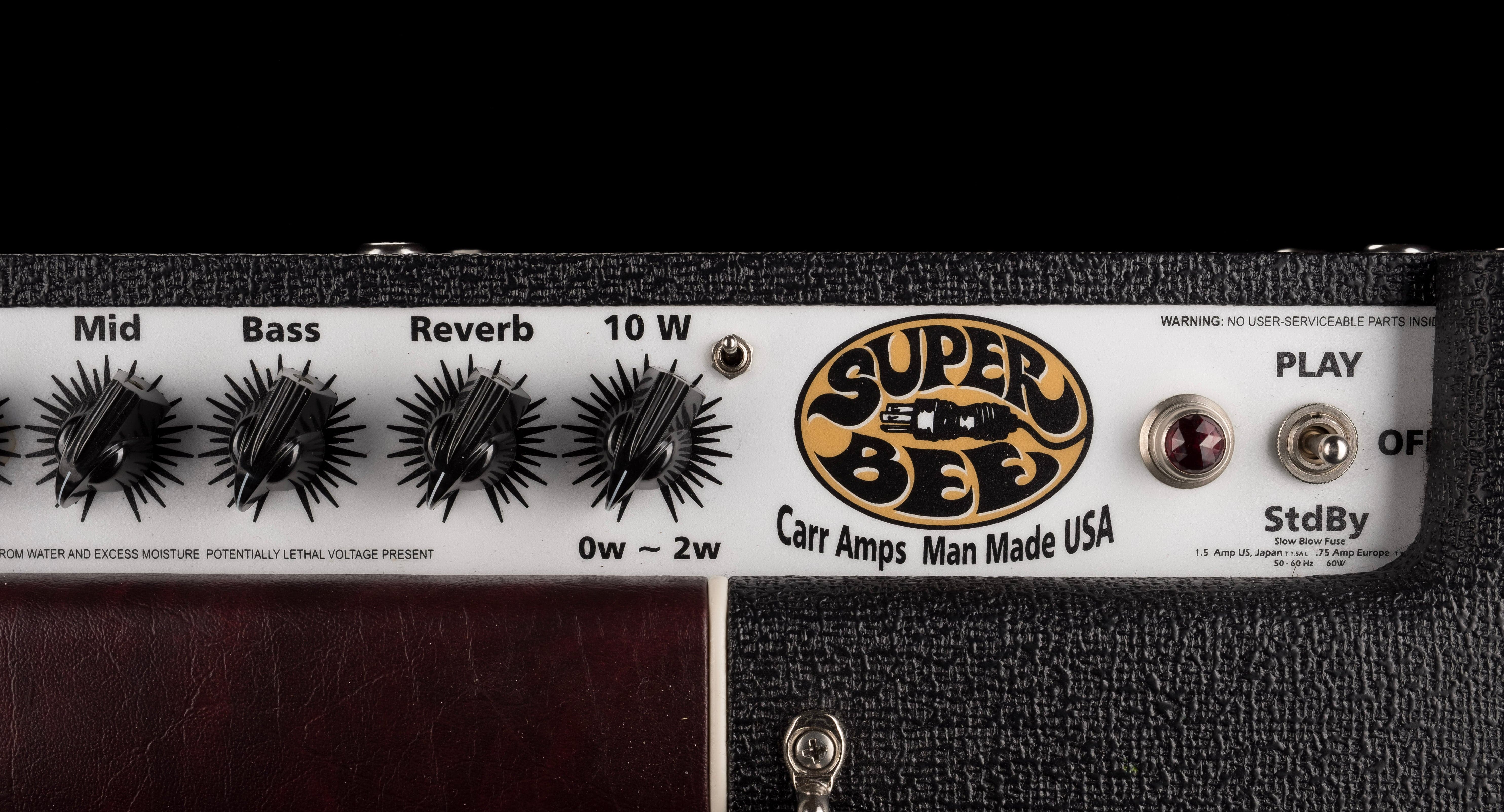 Pre Owned Carr Super Bee 1x12" Black With Red Stripe Guitar Amp Combo - Image 6