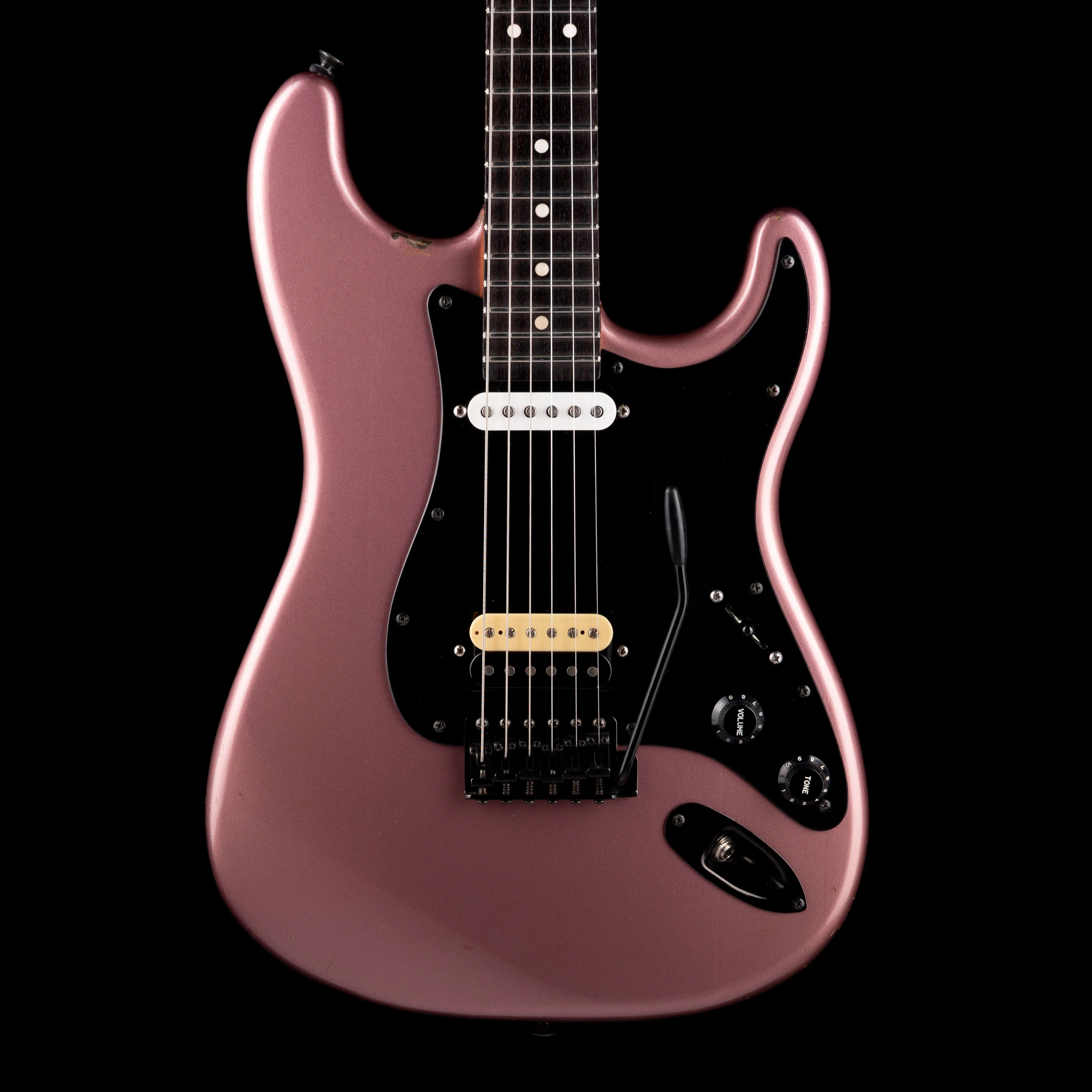Pre Owned Chandler Guitars Super Strat HS Burgundy Mist With Gig Bag